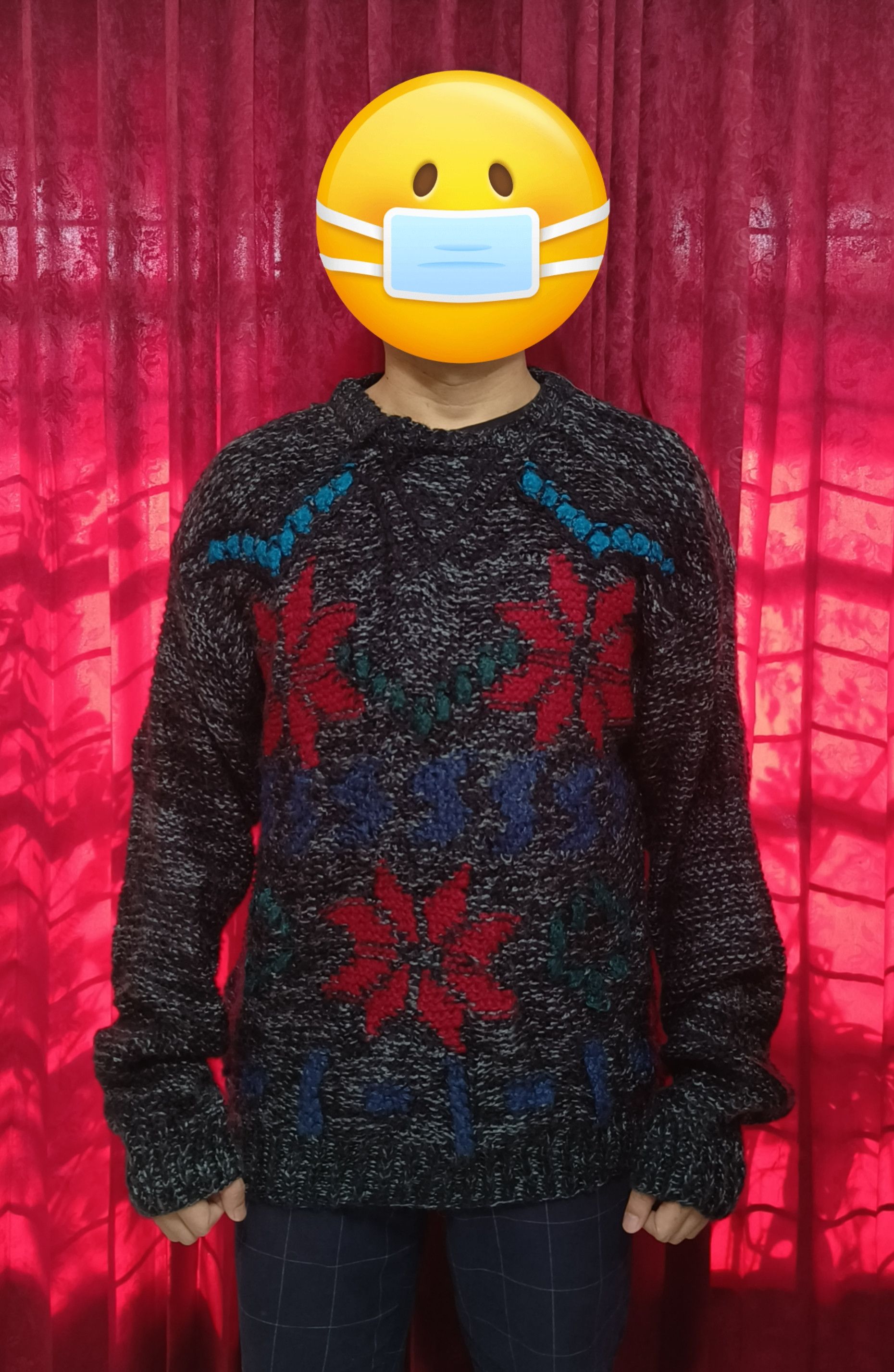 Other Vintage 80s CC SPORT Abstract Motifs Knit Acrylic Sweater Size M / US 6-8 / IT 42-44 - 6 Thumbnail