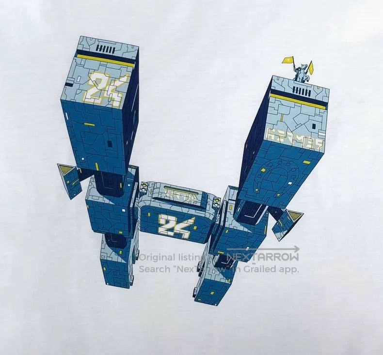 Hermes Hermes White 3D Robot H Building Logo Short Sleeve Size XS / US 0-2 / IT 36-38 - 4 Thumbnail