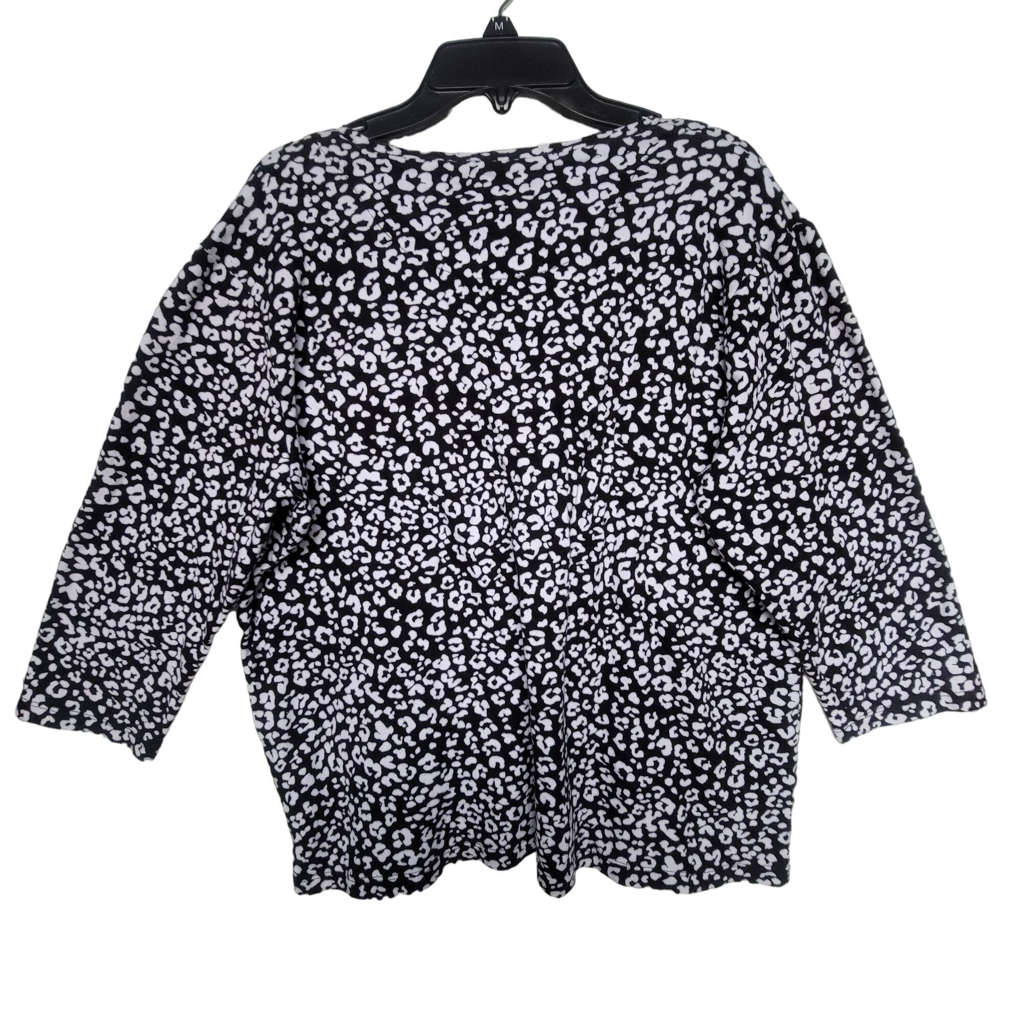 Jones New York ✨Women's Jones New York Signature Sz 1X Black 3/4 Sleeve cot Size XL / US 12-14 / IT 48-50 - 2 Thumbnail