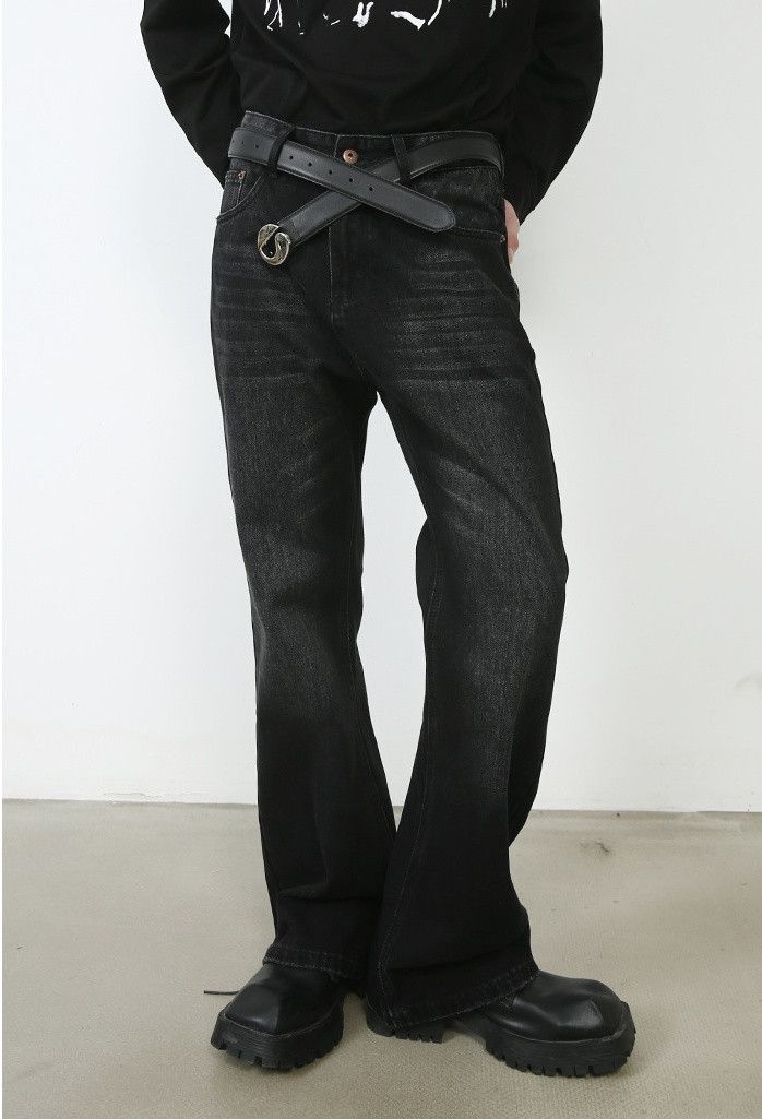 Japanese Brand × Jean Men's retro washed straight bootcut jeans Size US 32 / EU 48 - 4 Thumbnail