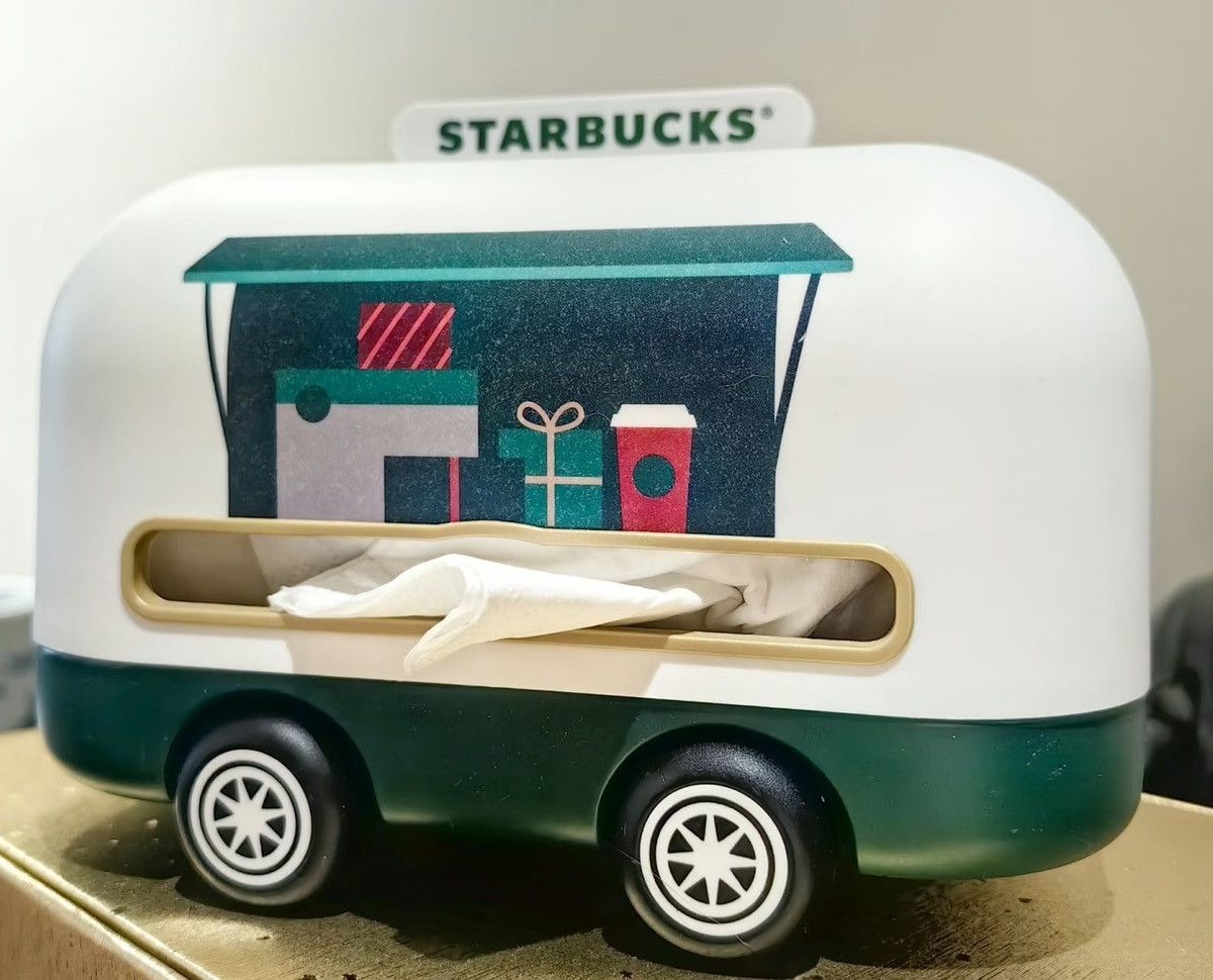 Starbucks Decorative Tissue Holder /Box Cover + Phone Holder