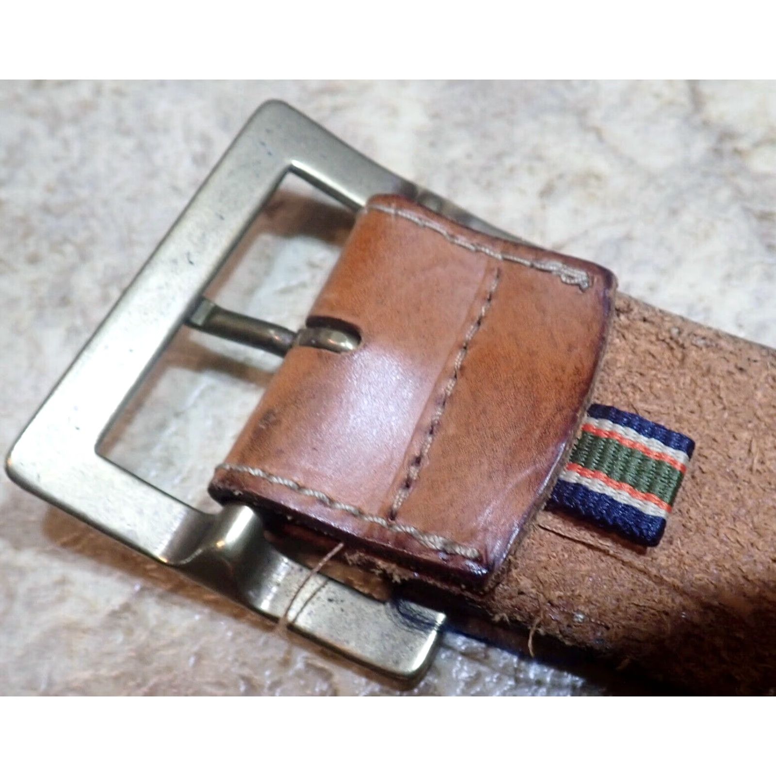Eddie Bauer VINTAGE EDDIE BAUER LEATHER BELT BROWN SHOTGUN SHELL STUDS 42 USA MADE Size 42 - 4 Thumbnail