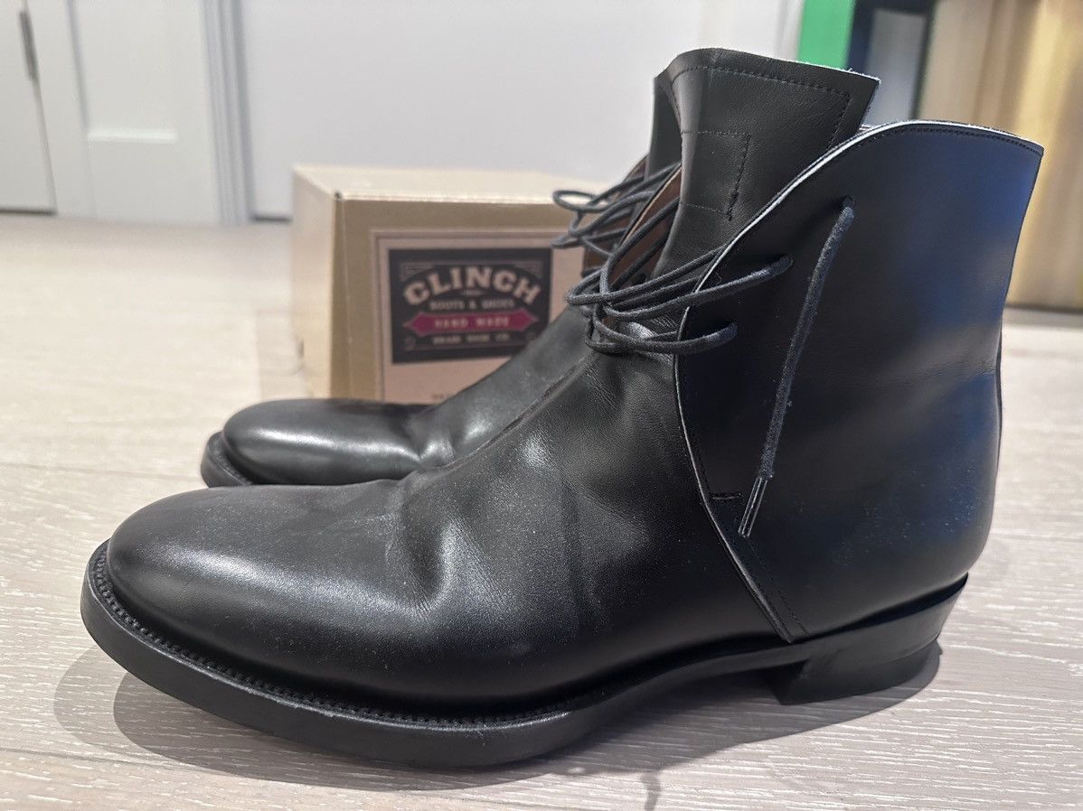 image of Clinch Boots Clinch Brass Tokyo Calf Leather Cn Last George Boots in Black, Men's (Size 9)