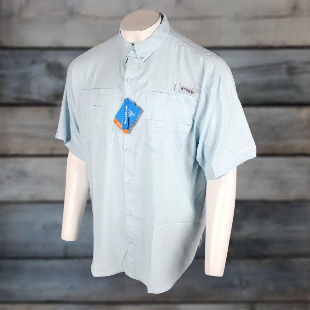 Vintage Columbia PFG Tamiami II Men's Shirt XL Blue Short Sleeve FM7266 482 Size US XL / EU 56 / 4 - 1 Thumbnail