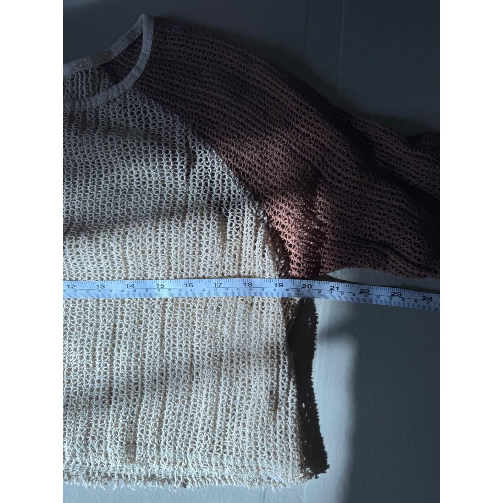 Free People We The Free Free People Cotton Open Knit Raglan Crop Top S Size S / US 4 / IT 40 - 5 Thumbnail