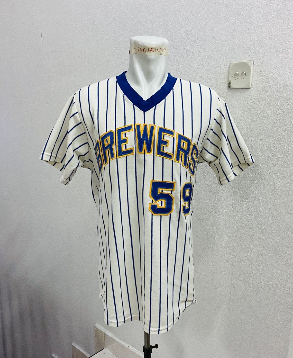 Other VINTAGE Milwaukee Brewers Baseball Jersey Size US L / EU 52-54 / 3 - 3 Thumbnail