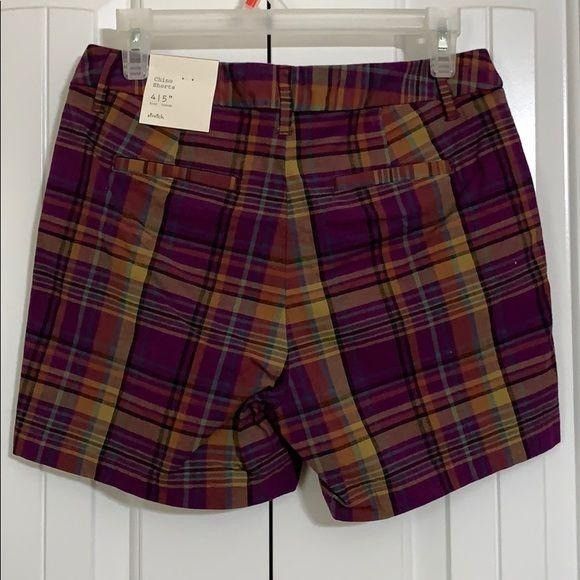 Other A New Day Purple Plaid Stretch Shorts 4 Size 27" / US 4 / IT 40 - 6 Thumbnail