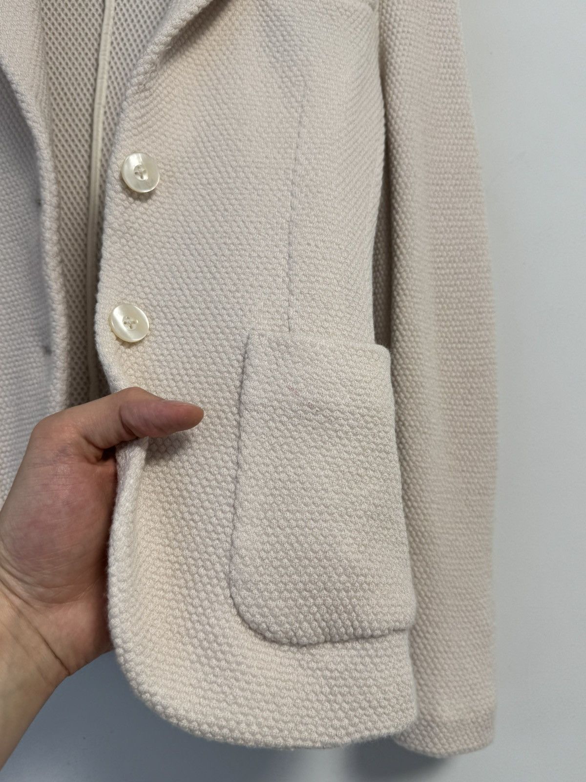 Circolo 1901 Circolo 1901 Women’s Cotton Blazer Jacket Beige Textured Size S / US 4 / IT 40 - 10 Thumbnail