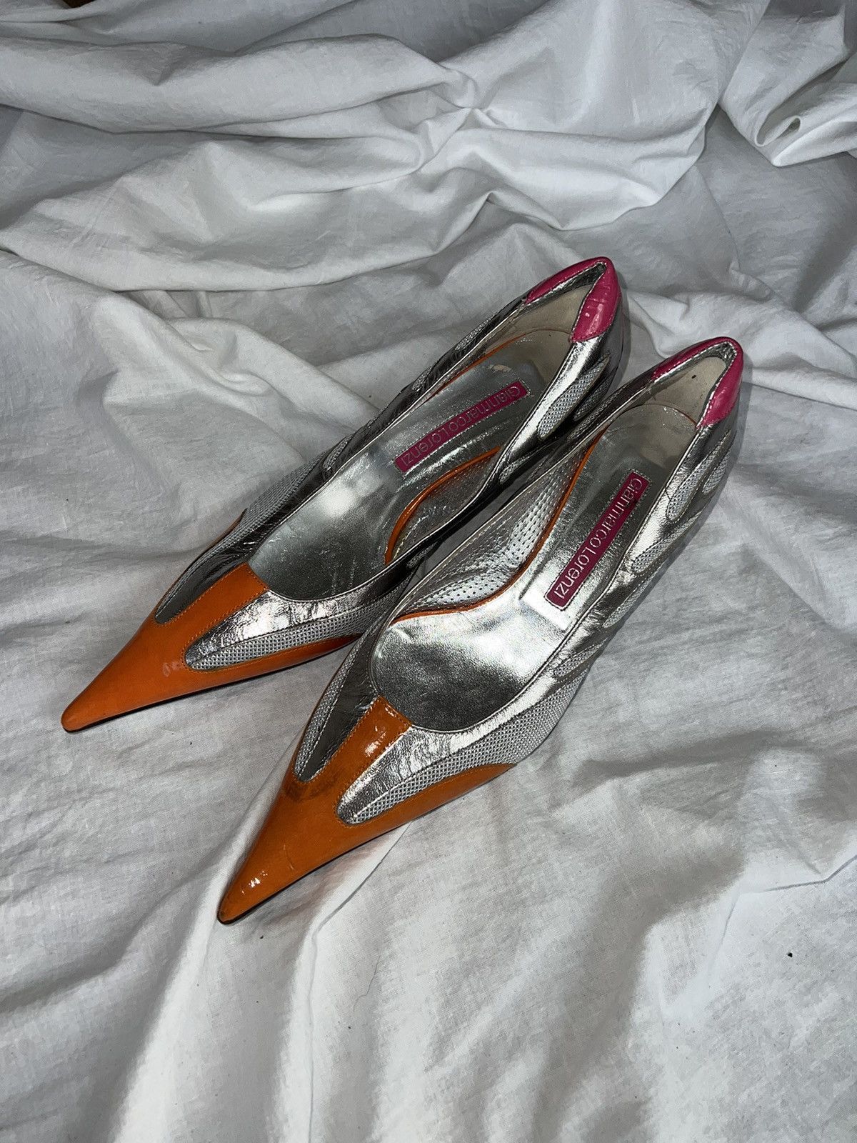 Vintage Gianmarco Lorenzi vintage rare kitten heels Size US 9 / IT 39 - 1 Thumbnail