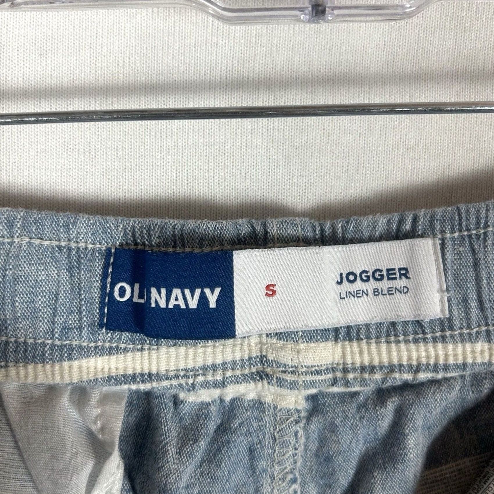 Old Navy Old Navy Shorts Mens Small Linen Blend Blue Jogger Casual Drawstring Pockets Size US 29 - 2 Thumbnail