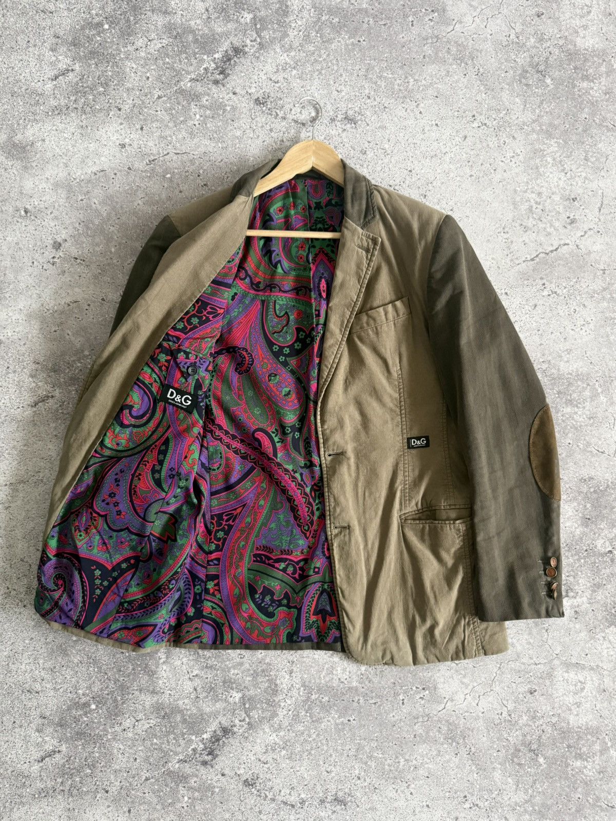 Dolce & Gabbana Vintage Dolce & Gabbana Patchwork Avant-Garde Men’s Blazer Size 48R - 1 Thumbnail
