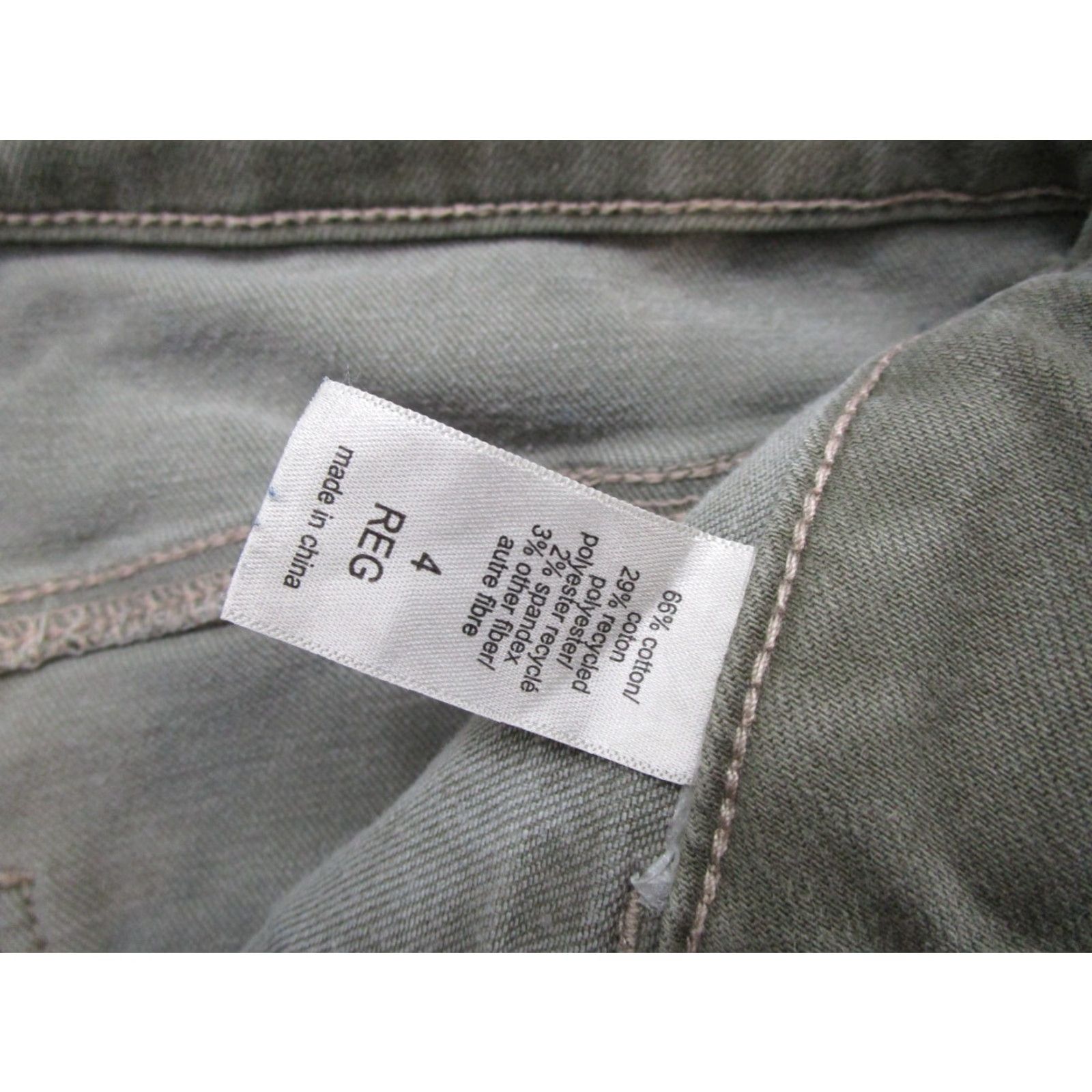 Vintage Maurice's Slim Ankle Original Fit Olive Green Denim Raw Hem Jeans Size 4 Women Size 27" / US 4 / IT 40 - 6 Thumbnail