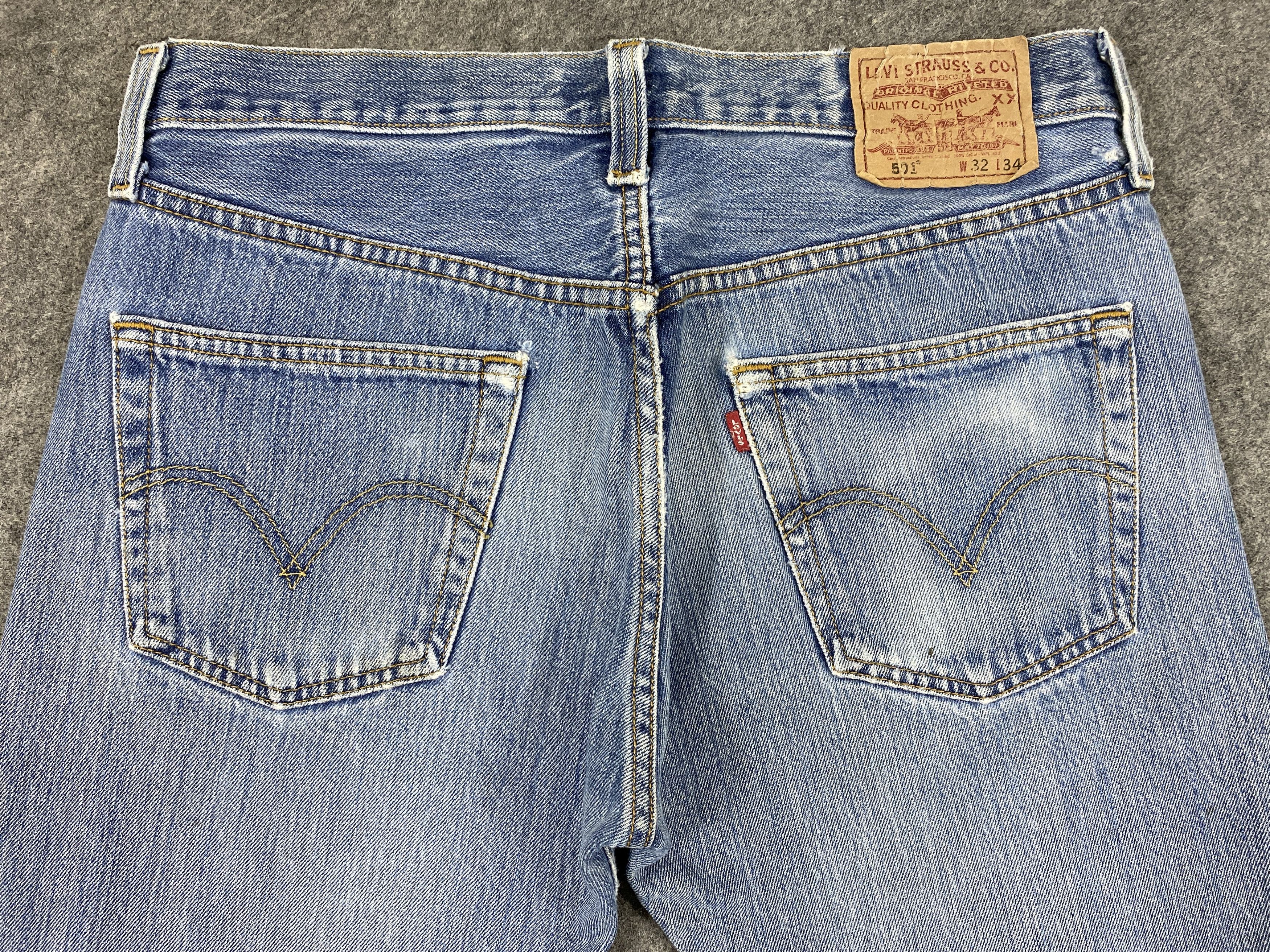 Levi's Distressed Blue Vintage Levi's 501 33x28.5 Denim -JN2435 Size US 33 - 4 Thumbnail