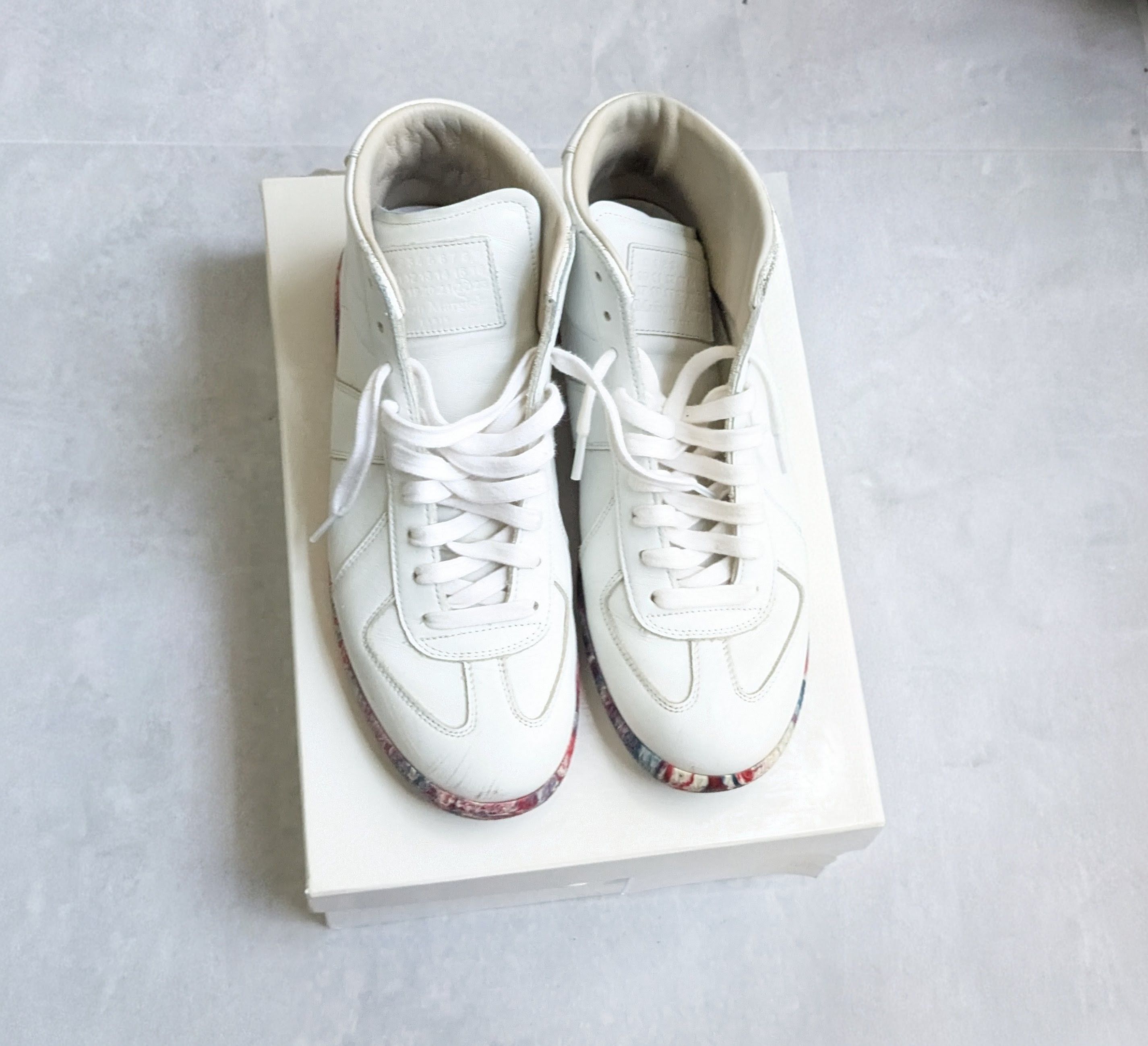 Maison Margiela Maison Margiela Replica GAT White 9 42 High Tops Rainbow Size US 9 / EU 42 - 2 Thumbnail