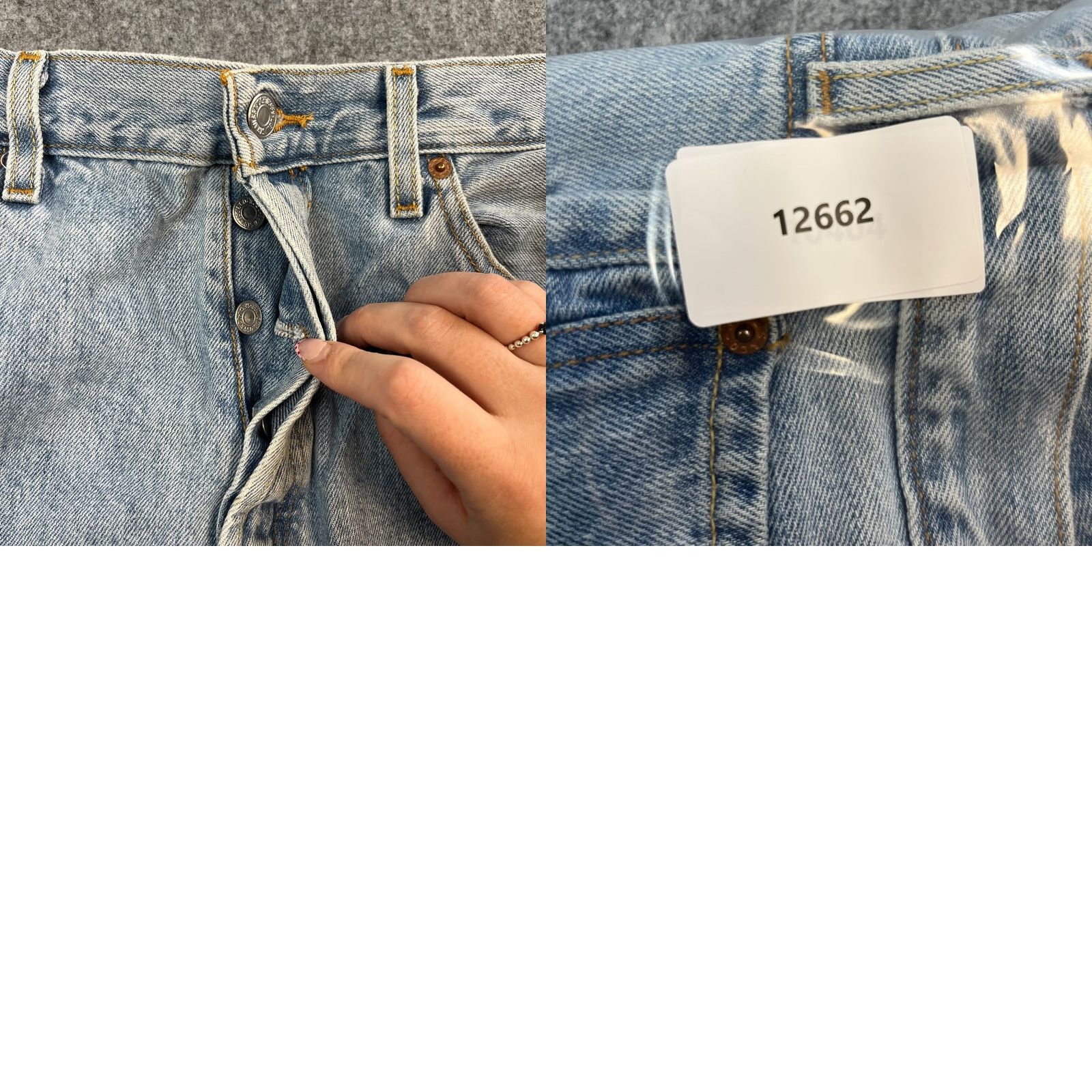 Levi's Levi's 501 Mens Jeans Regular Straight 34 30 Light Wash Blue Vintage 00s jeans Mens 34 Light Blue 501 Series Vintage Jeans Size US 34 / EU 50 - 9 Thumbnail
