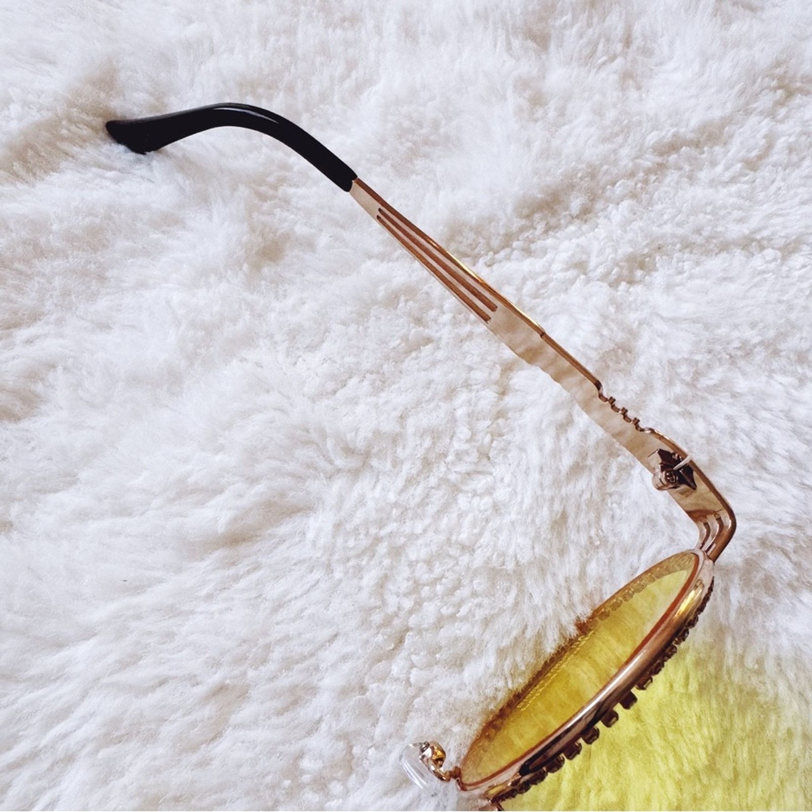 Other Kate Clear Yellow Round Sunglasses Size ONE SIZE - 9 Thumbnail