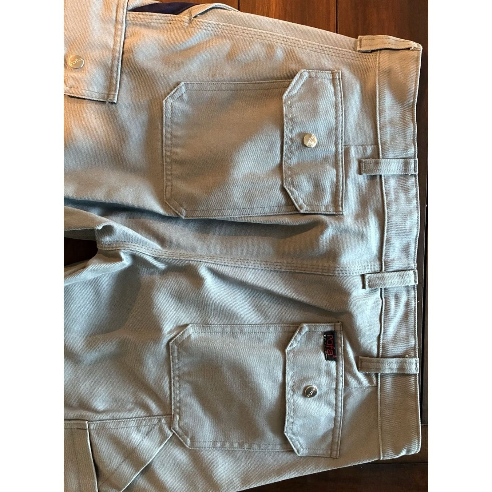 Vintage ROFA Canvas Pants Carpenter Work Pants 48 Regular Gray Men 32in Inseam Size US 32 / EU 48 - 5 Thumbnail