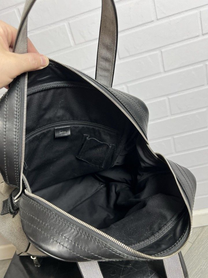 Dior CHRISTIAN DIOR Fabric/Leather Large Bag Gray/Black Size ONE SIZE - 19 Thumbnail