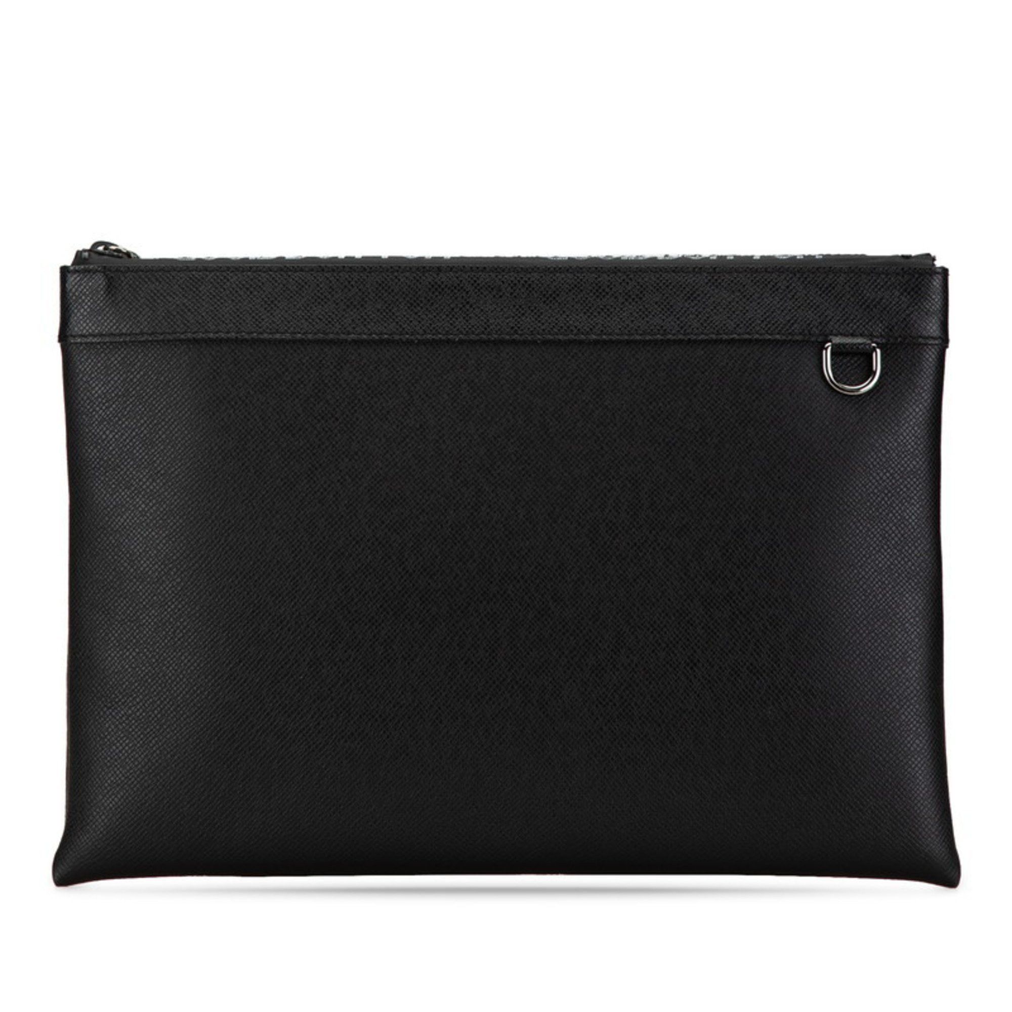 Louis Vuitton Louis Vuitton Taiga Pochette Apollo Clutch Bag Second M30086 Noir Black Leather Men's LOUIS VUITTON Size ONE SIZE - 1 Thumbnail