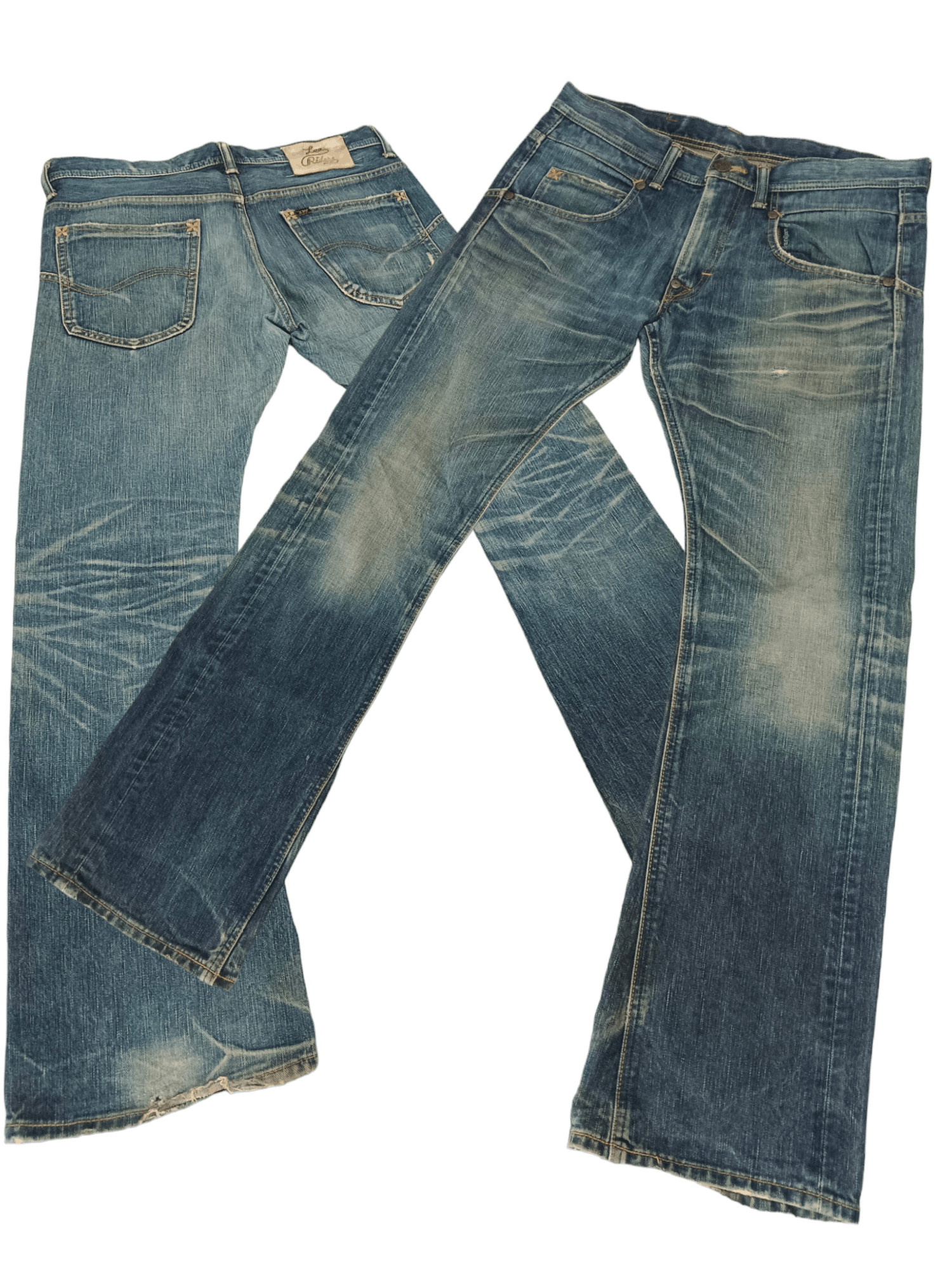 image of Lee Rider Seditionaries Super Flare Denim in Blue Denim, Men's (Size 33)
