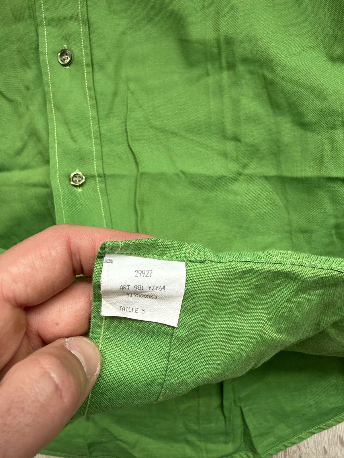 Yves Saint Laurent YSL Pour Homme Green Cotton Shirt XL Vintage Y2K Minimal Size US XL / EU 56 / 4 - 9 Thumbnail
