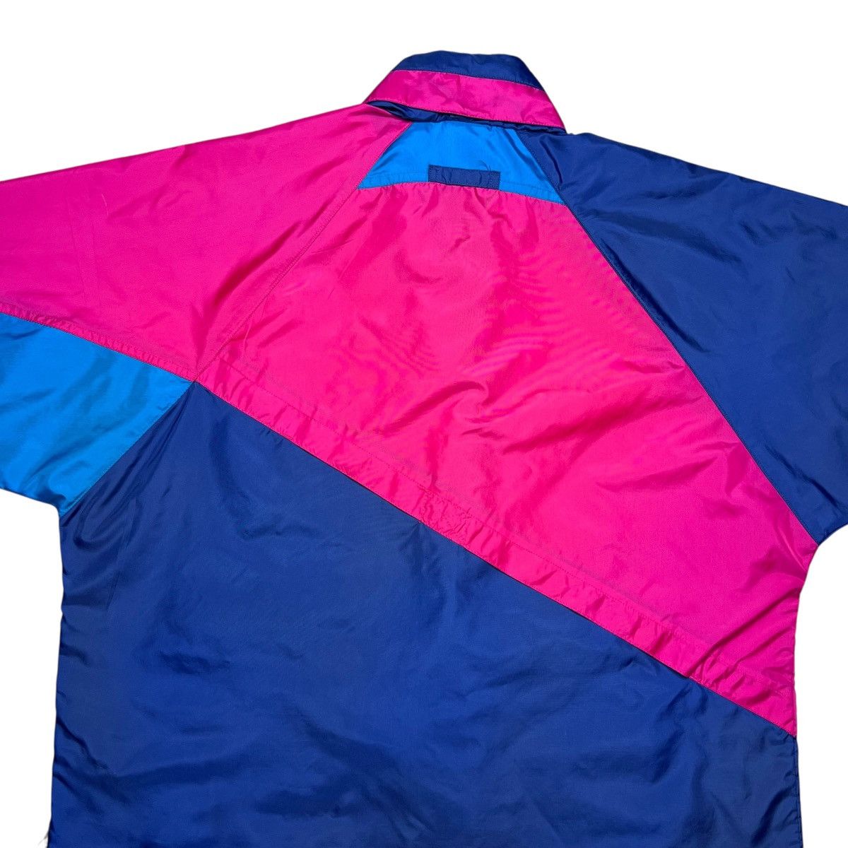 Nike Vtg 1990s Nike Swoosh Color Block Zip Up Windbreaker Jacket Size US L / EU 52-54 / 3 - 10 Thumbnail