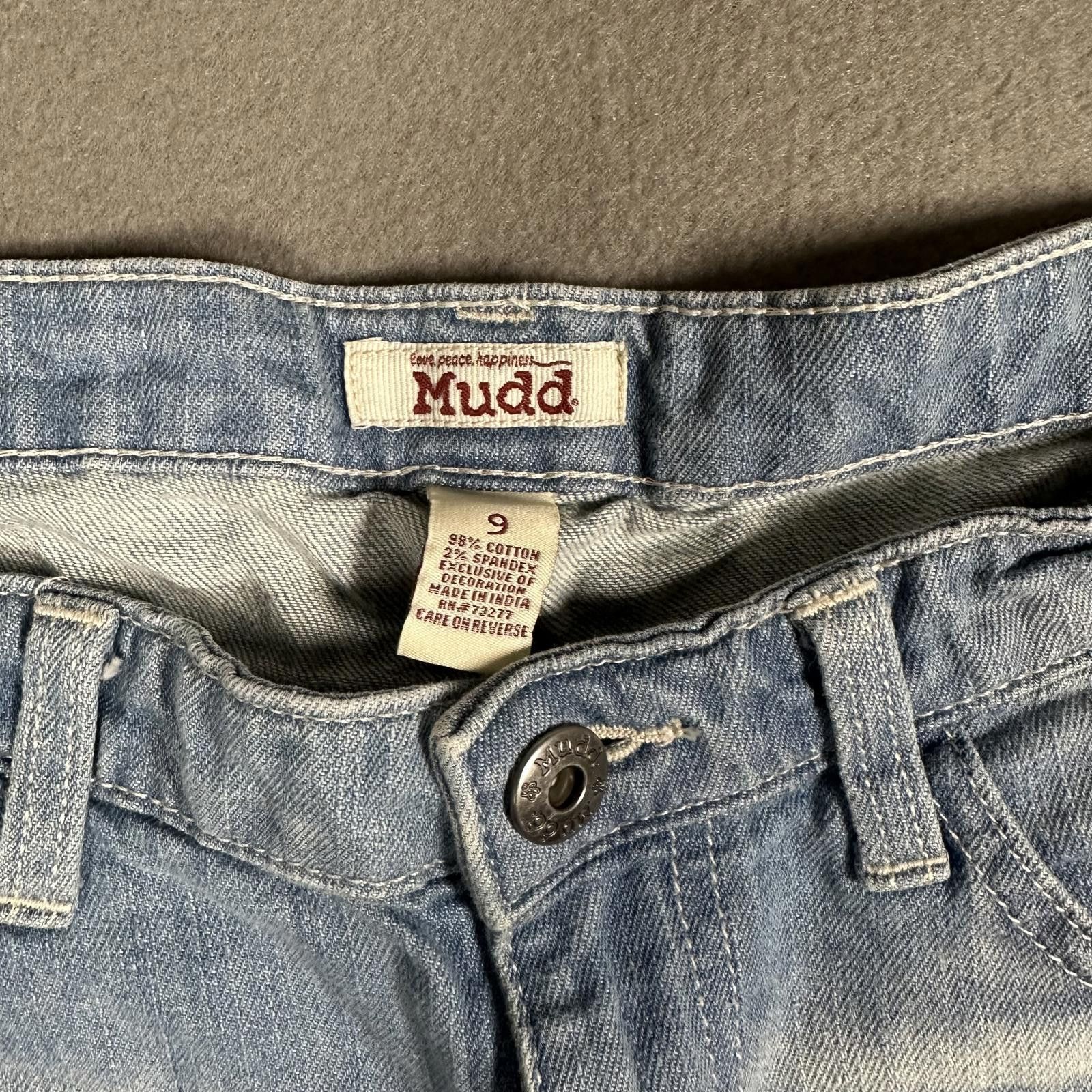 Steve Madden Mudd Denim Booty Shorts Y2K Size 32" / US 10 / IT 46 - 3 Thumbnail