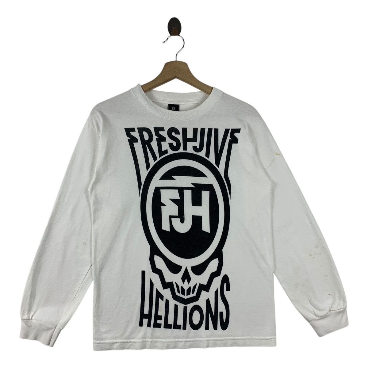 Freshjive × Vintage Vintage FRESHJIVE hellions logo spellout long sleeve tee Size US S / EU 44-46 / 1 - 1 Thumbnail