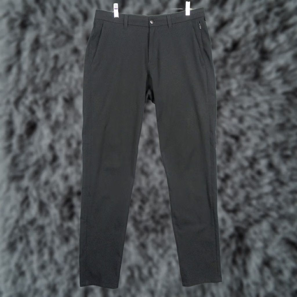 Lululemon Lululemon Pants Mens 33 Slim Tapered Stretch Chino Black Casual Travel Golf Front Zip Button Pockets Logo 33 Regular Mens Size US 33 - 1 Thumbnail