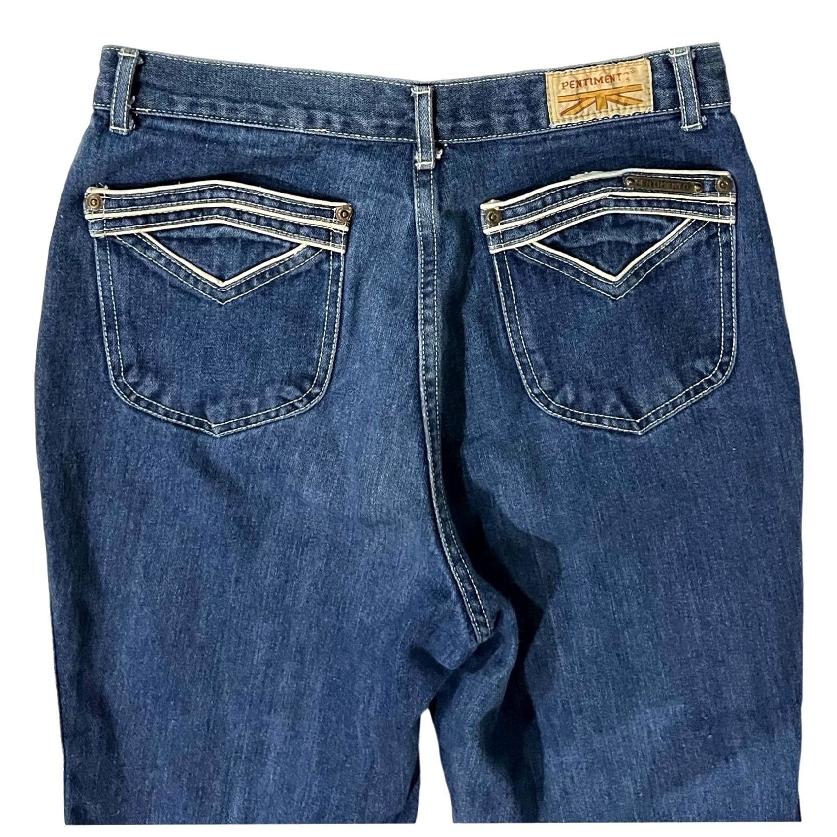 Vintage VINTAGE Pentimento Jeans Flared 70s High Rise Blue Denim 11 Womens Universal Flare Women's Jeans Size 32" / US 10 / IT 46 - 5 Thumbnail