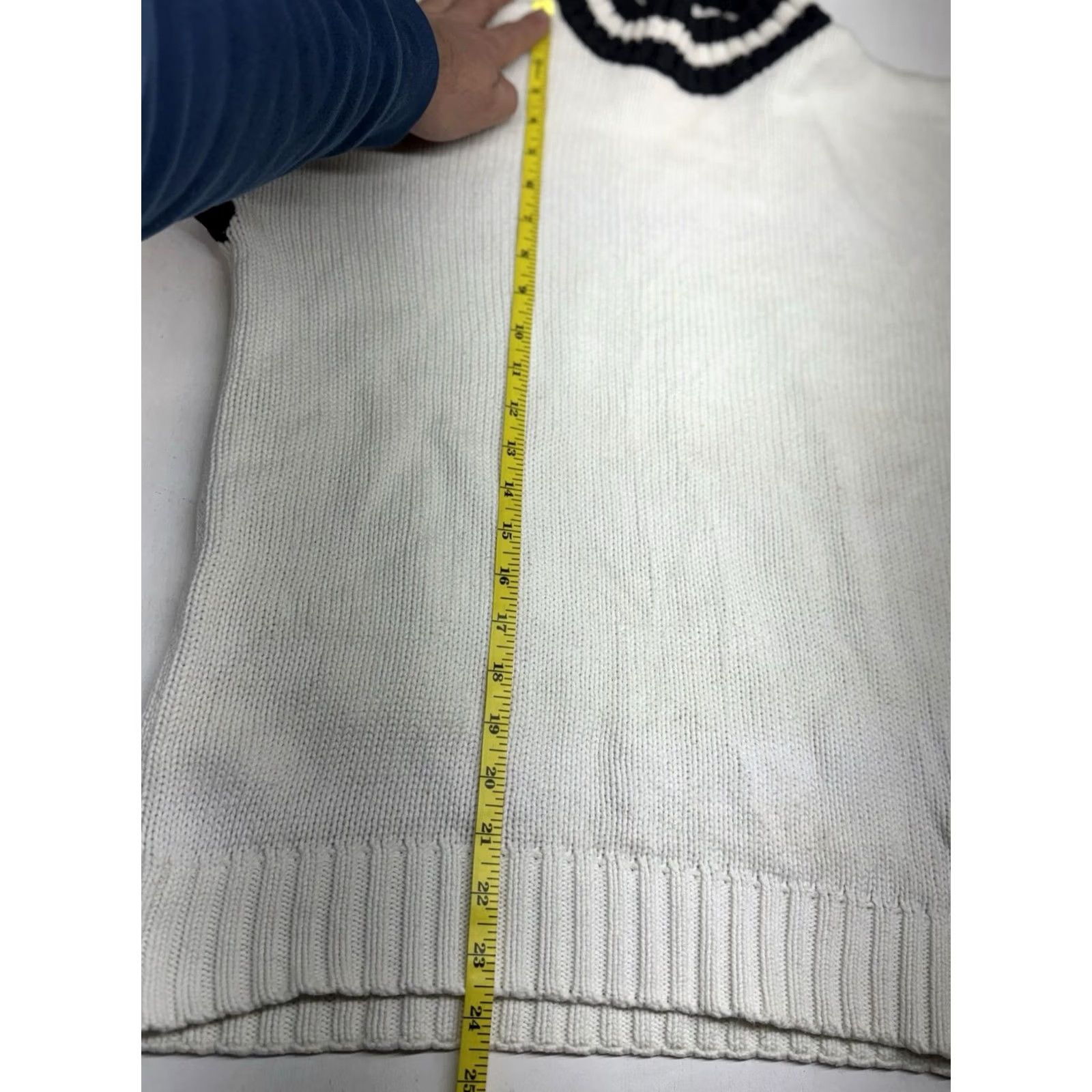 Gap VINTAGE Gap Boxy Chunky Ribbed Knit Fisherman Crewneck Sweater White Size S Mens Size US S / EU 44-46 / 1 - 5 Thumbnail