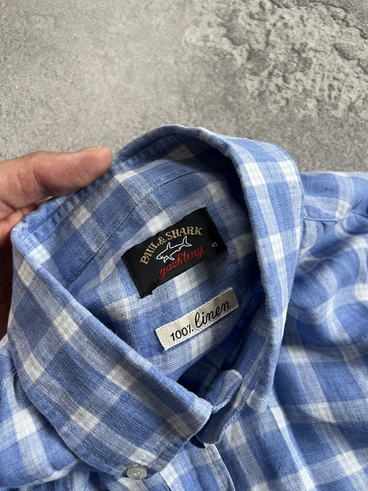 Paul & Shark Paul & Shark Yachting Linen Short Sleeve Button Shirt Plaid Size US M / EU 48-50 / 2 - 5 Thumbnail
