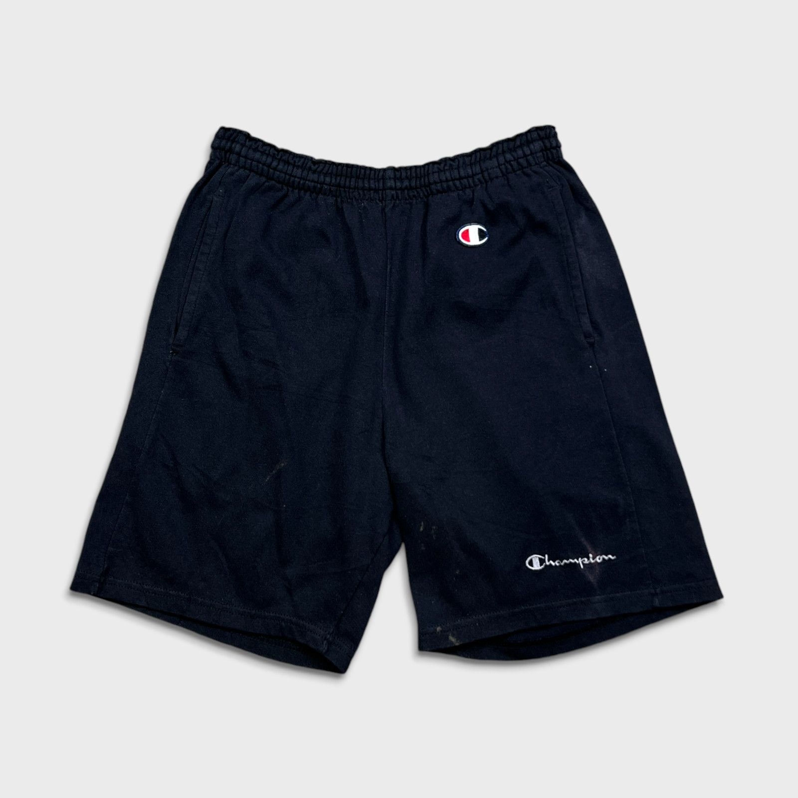 Champion × Vintage VTG 90s Champion Shorts Medium C Logo Pocketed Fleece Gym Size US 28 / EU 44 - 1 Thumbnail