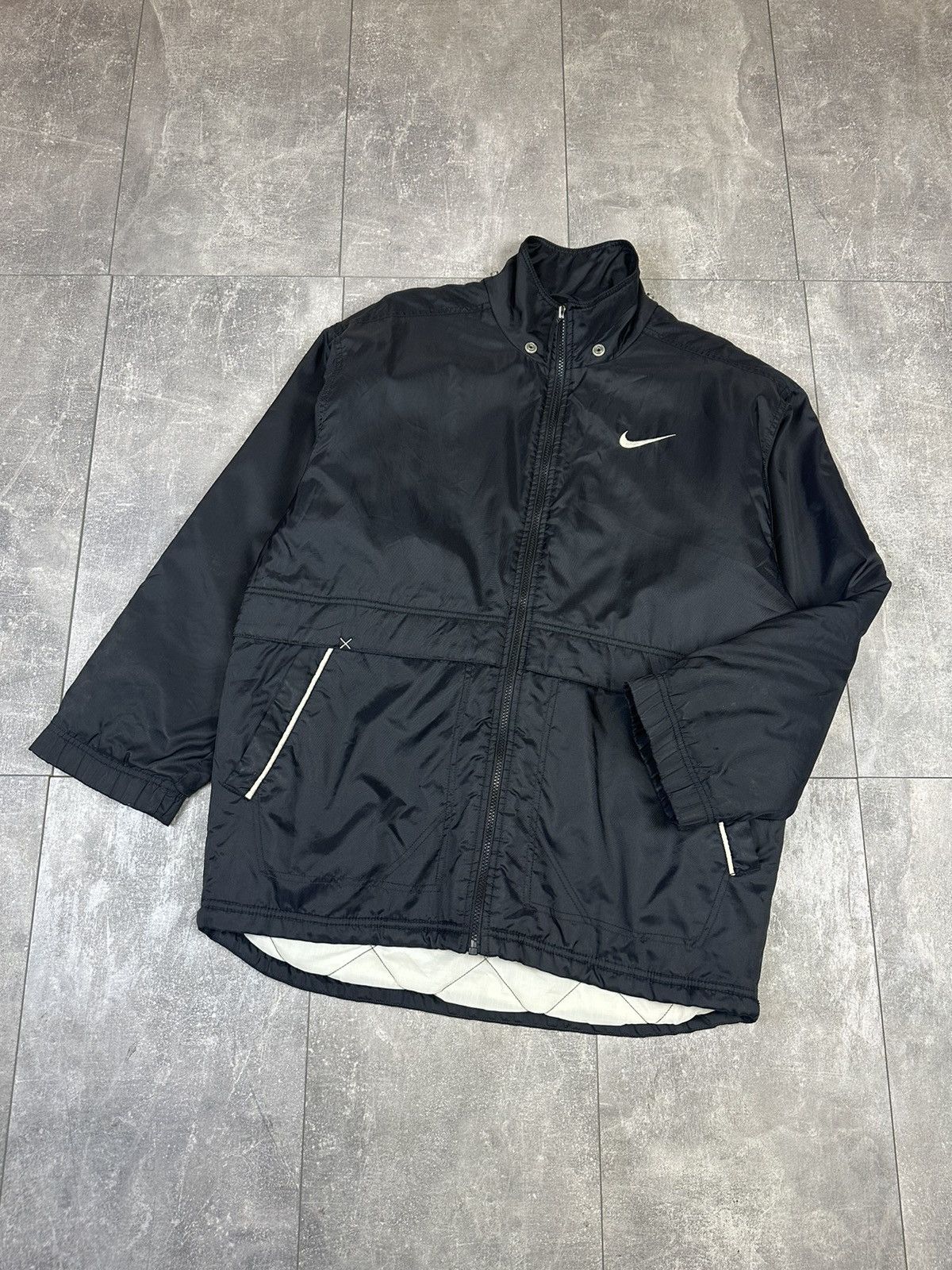 Vintage Men’s distressed Nike overprint logo swoosh jacket Size US S / EU 44-46 / 1 - 10 Thumbnail