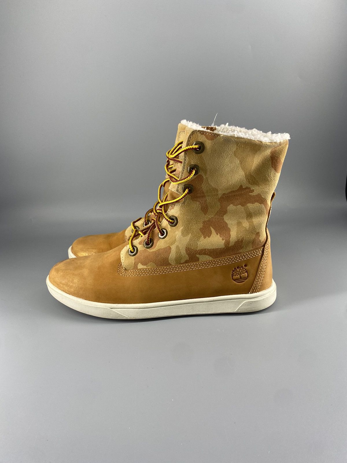 Timberland TIMBERLAND HI TOP BROWN SUEDE LIMITED EDITION CAMO BOOTS 38 Size US 5.5 / EU 38 - 3 Thumbnail