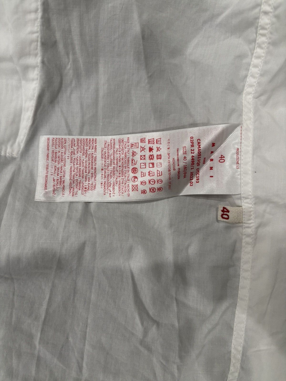 Marni Marni white tuxedo button down Size US S / EU 44-46 / 1 - 7 Thumbnail