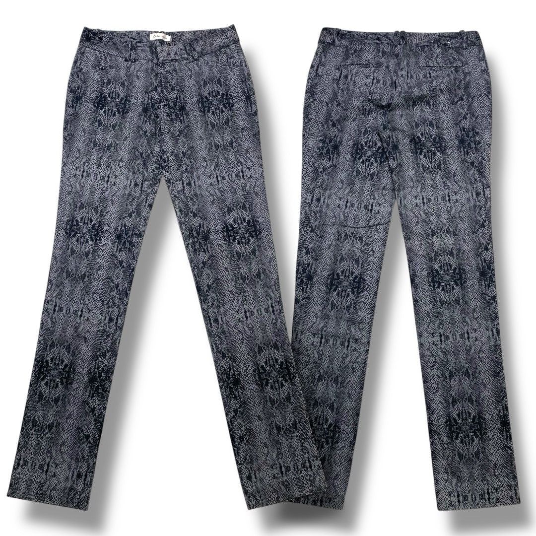 Calvin Klein × Designer × Issey Miyake Vintage Snake skin print calvin klein long pants Size 29" - 1 Thumbnail