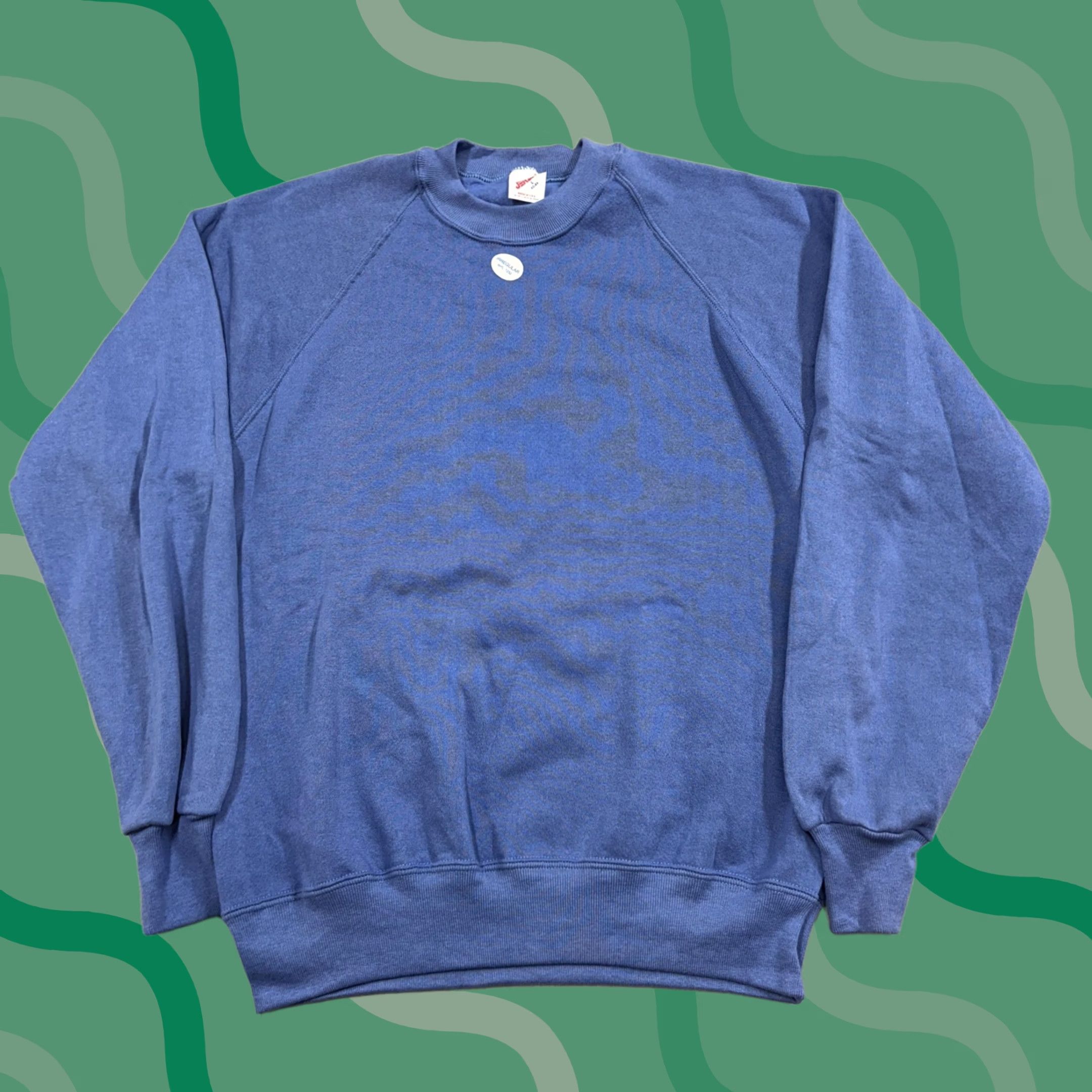 Jerzees VINTAGE Jerzees Sweatshirt Mens L Blue Raglan Crewneck 90s US Made Sweatshirt Men Blue Raglan Crewneck 90s Size US L / EU 52-54 / 3 - 1 Thumbnail