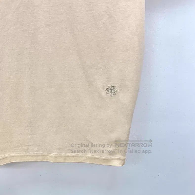 Loro Piana Loro Piana Pale Yellow Logo Embroidered Cotton Crew Neck S Size S / US 4 / IT 40 - 4 Thumbnail