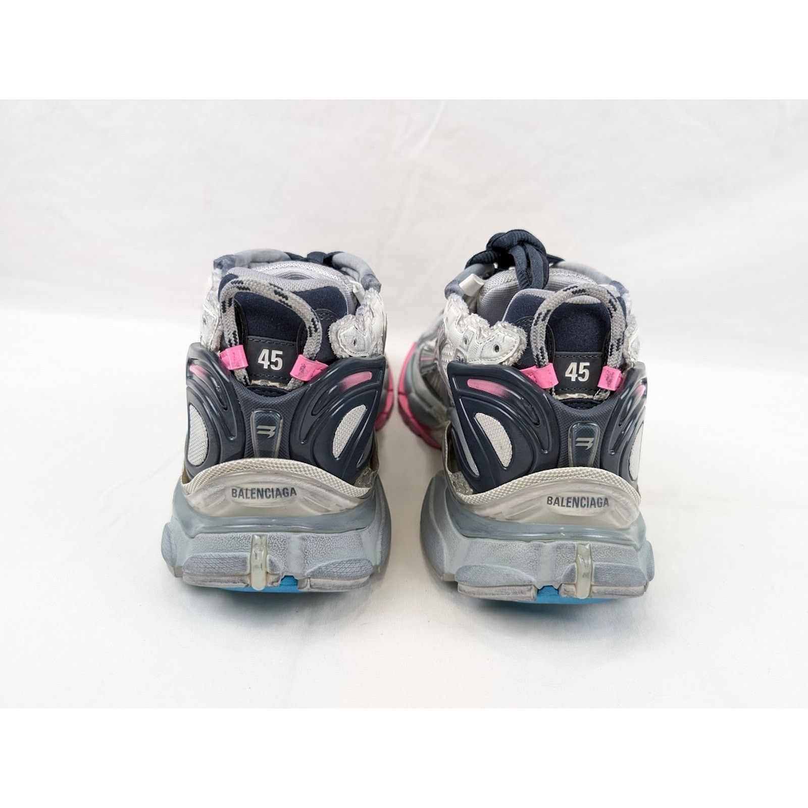 Balenciaga o1rshd1 Mesh Rubber Runners in Eggsh/Grey/Pink/Blue Size US 13 / EU 46 - 15 Thumbnail