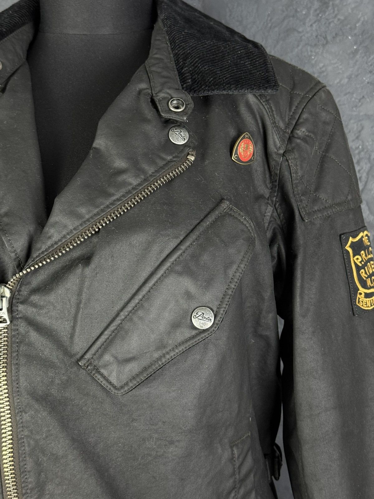 Vintage Polo Ralph Lauren Double Riders Oiled Leather Jacket SizeS-M Size US S / EU 44-46 / 1 - 7 Thumbnail