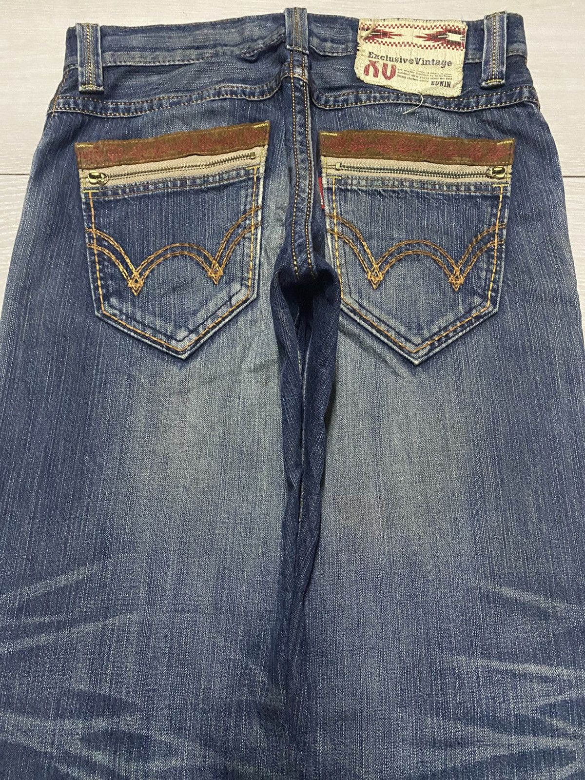 Junya Watanabe Vintage Edwin XV Mud Wash Diatressed Baggy Jeans Size US 32 / EU 48 - 4 Thumbnail