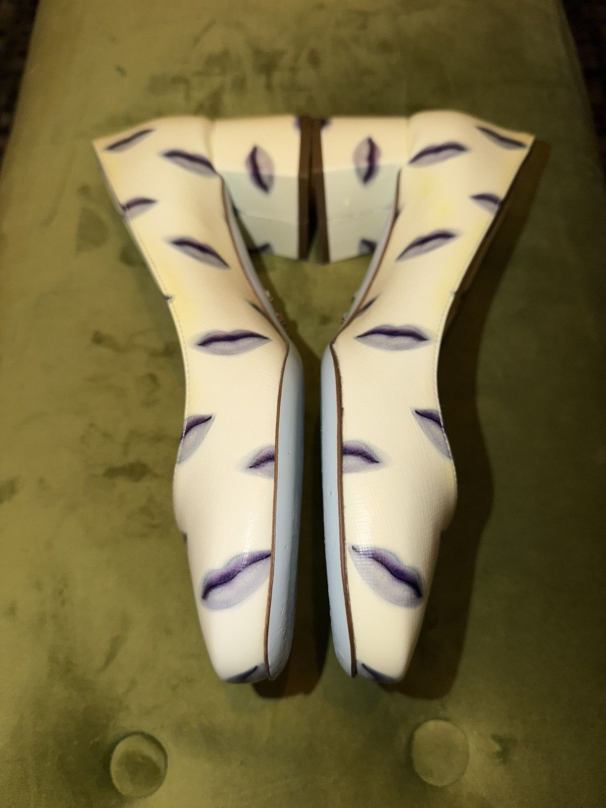 Prada Prada Lips Printed Heels Size US 7.5 / IT 37.5 - 4 Thumbnail