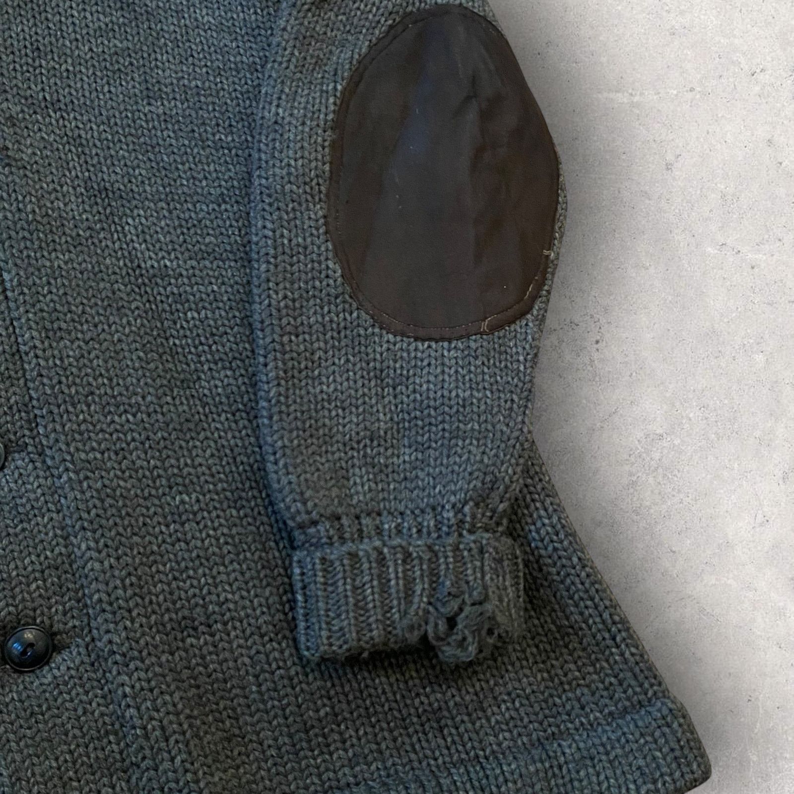 Russell Athletic × Vintage True Vintage 60s Russell Uniform Work Cardigan Elbow Patches Size US S / EU 44-46 / 1 - 8 Thumbnail