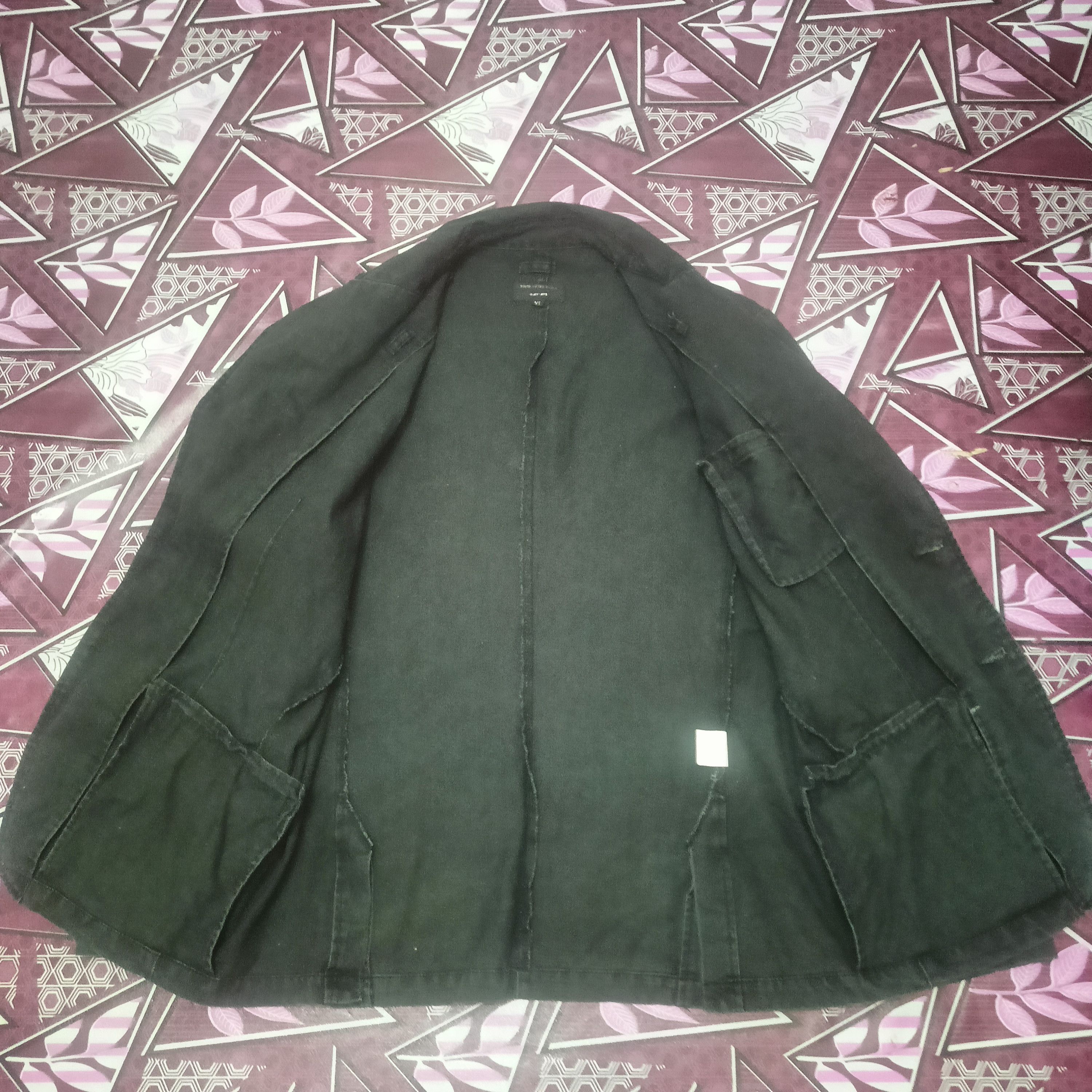 Japanese Brand Power To the people Coat distressed Stripe green & Black Size US M / EU 48-50 / 2 - 14 Thumbnail