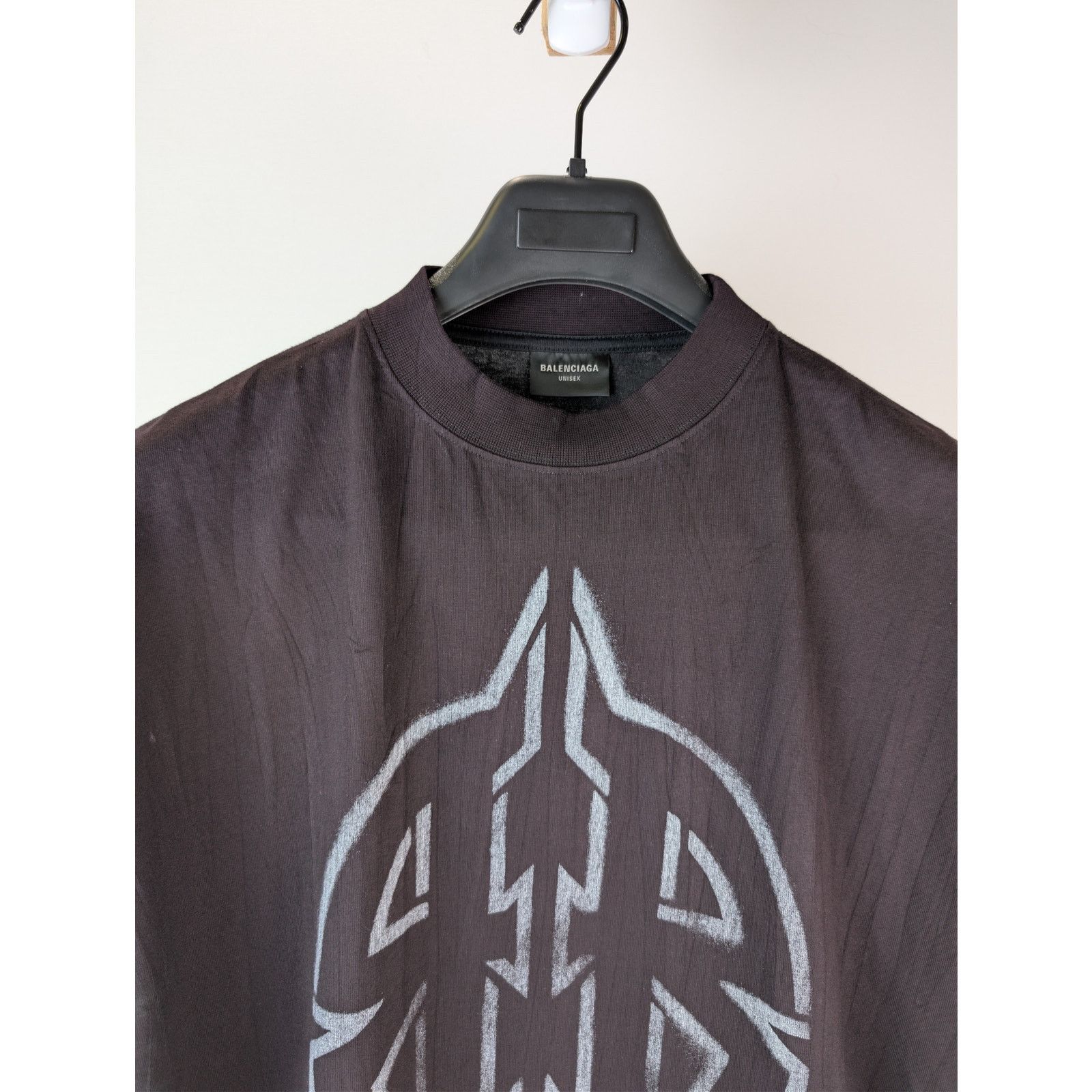 Balenciaga o1rshd1 Metal BB Stencil Vintage Oversized Jersey T-Shirt Size US M / EU 48-50 / 2 - 7 Thumbnail