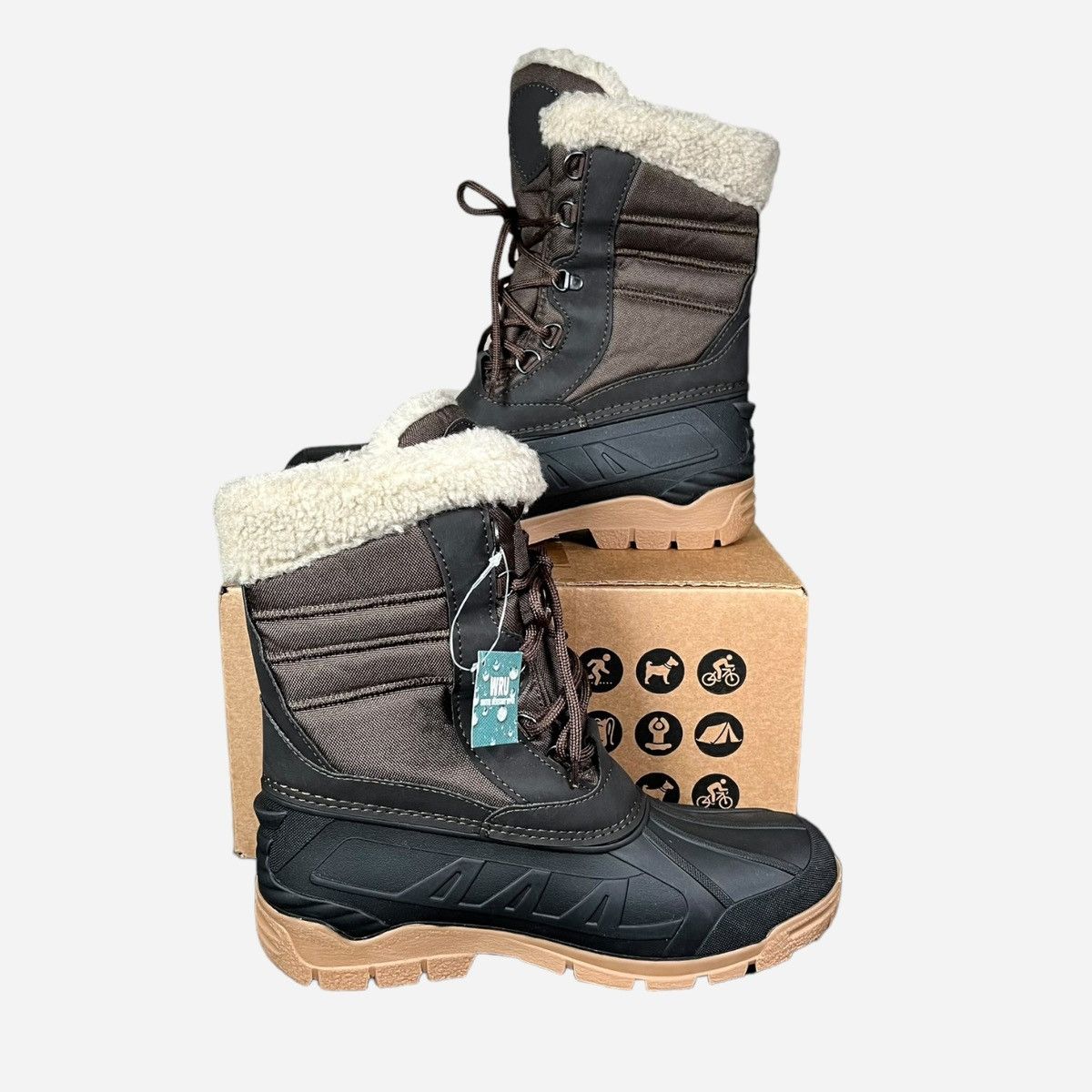 Other Spirale Brown Vegan Women’s Snow Lace Up Boots sz 10.5-11 Size US 11 / IT 41 - 2 Thumbnail