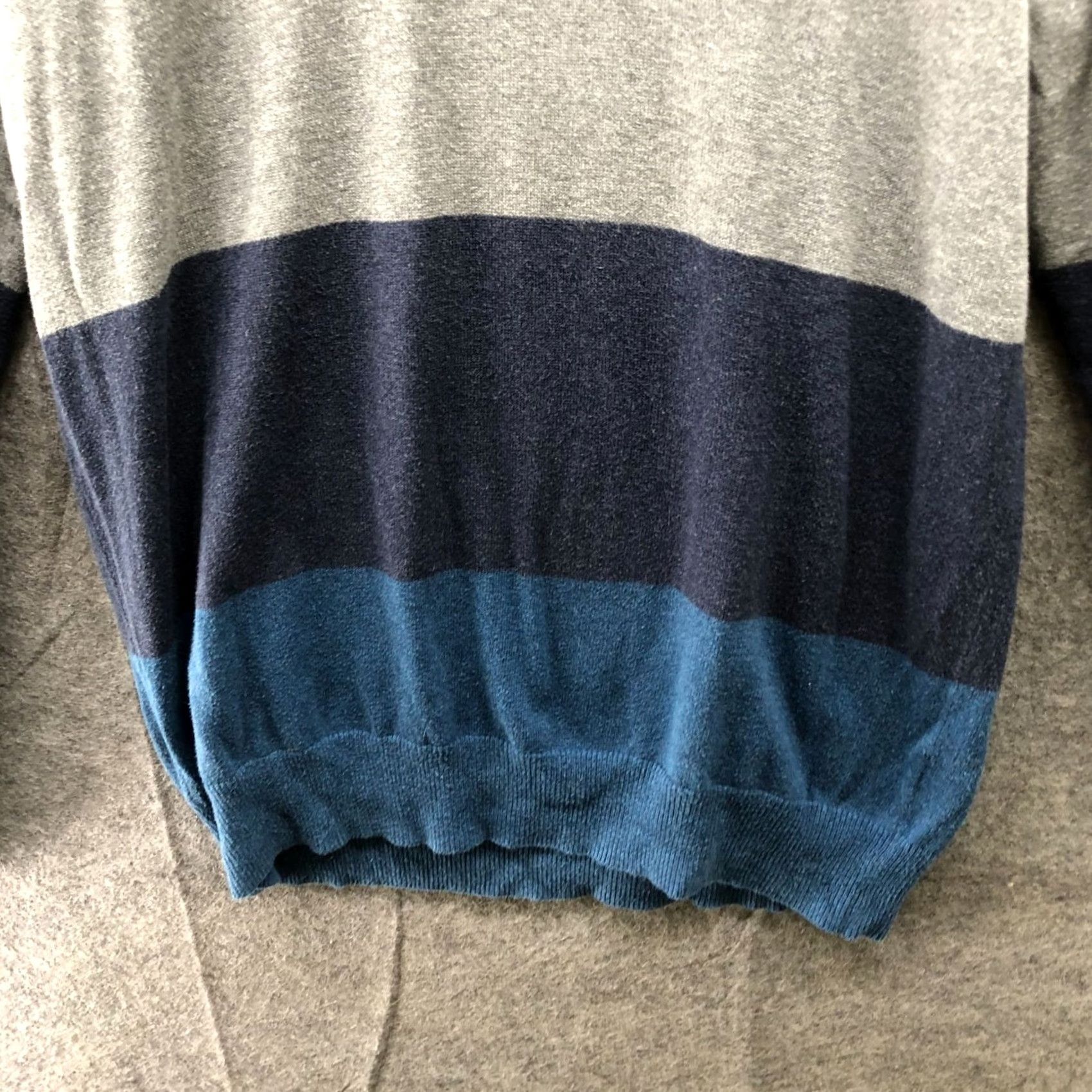 Banana Republic Banana Republic Cotton Sweater Mens M Blue Striped Crewneck Pullover Shirt Sweater Pullover Classic Knit Long Sleeve Vintage? No Size US M / EU 48-50 / 2 - 4 Thumbnail