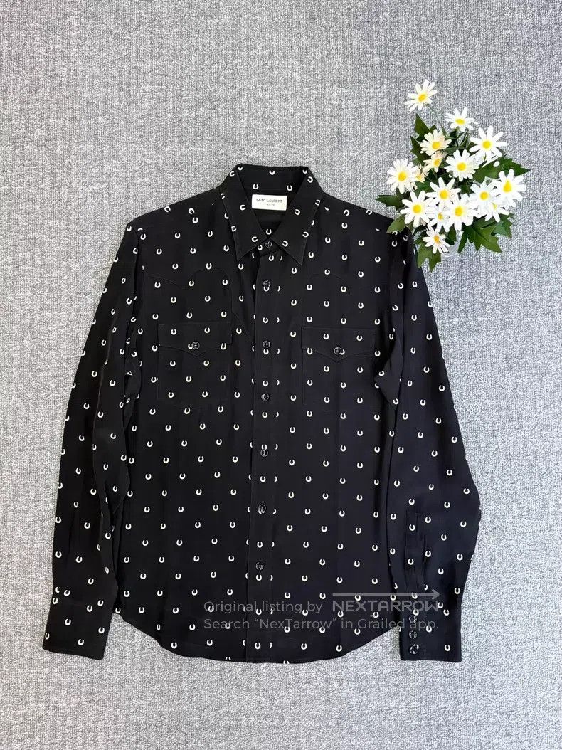 Saint Laurent Paris Saint Laurent Paris Size 38 Silk shirt with horse's hoof c Size US S / EU 44-46 / 1 - 1 Thumbnail