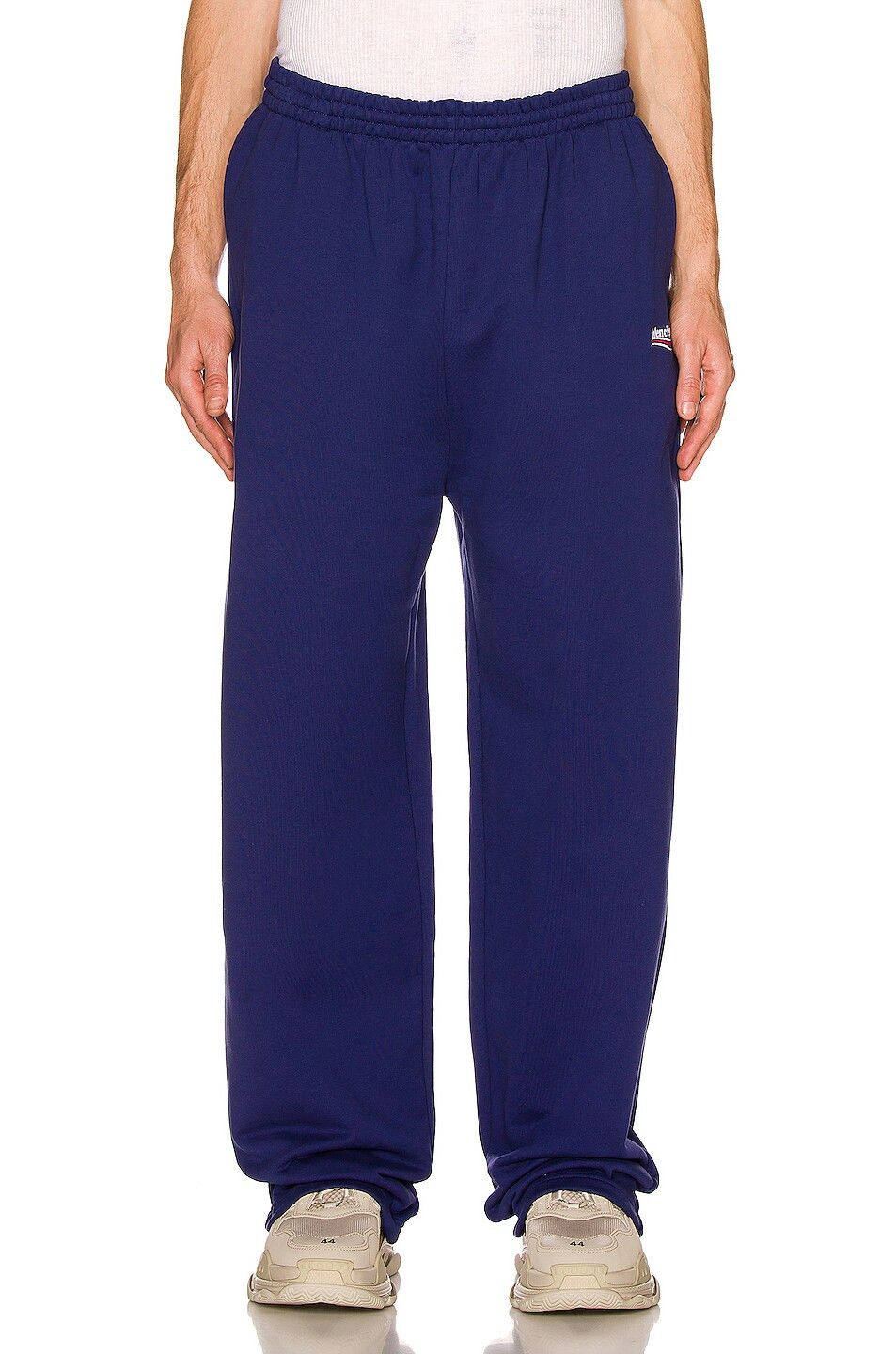 Balenciaga o1mt1gz0724 Jogging Pants in Blue & White Size 34" / US 12 / IT 48 - 4 Thumbnail